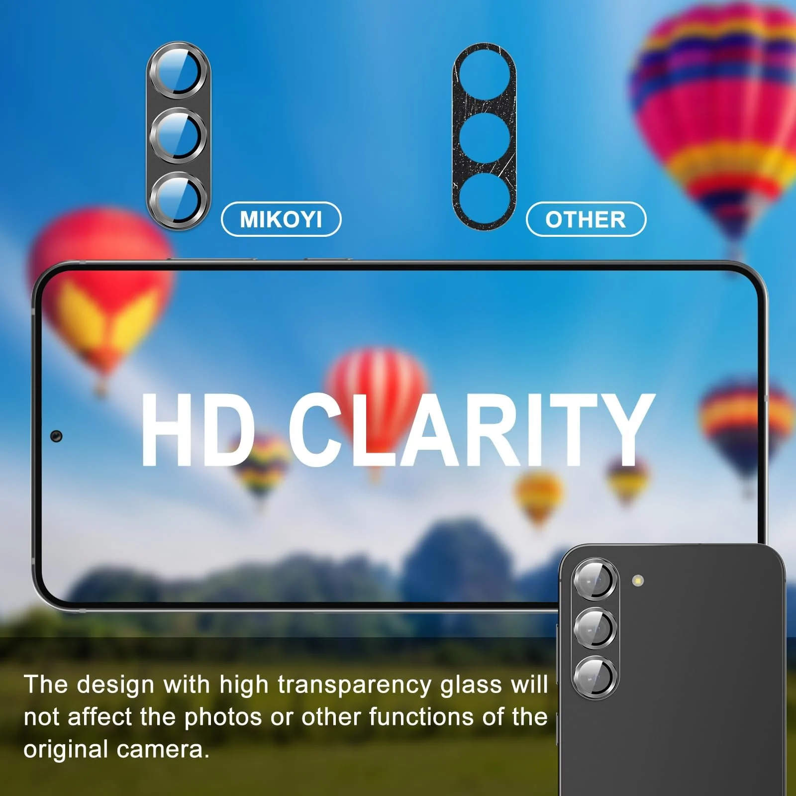 DL3 Mobilak Camera Lens Protector for Samsung Galaxy A17 5G/4G Accessories, 9H Tempered Glass Metal Individual Ring Camera Cover Screen Protector, Case Friendly, Anti Scratch - Black