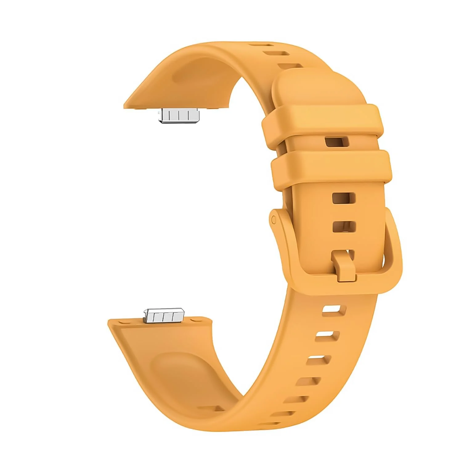 DL3 Mobilak Silicone Bracelet for Huawei Watch Fit 3/Watch Fit 4 Pro/Fit 4 Strap, Soft Silicone Sport Replacement Strap for Women/Men, Adjustable Waterproof Sports Band - Yellow