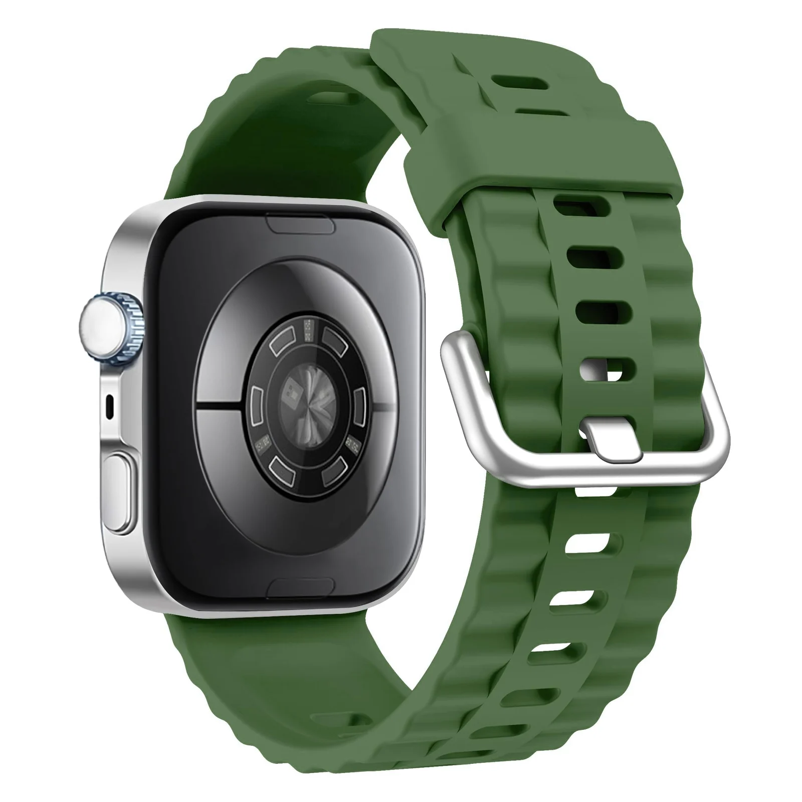 DL3 Mobilak Wavy Texture Sports Wristbands for Huawei Watch Fit 4/Fit 4 Pro/Fit 3 Strap, Breathable Silicone Wristband Strap Watch Strap Bracelet for Huawei Watch Fit 4 Pro/Fit4/3 - Green