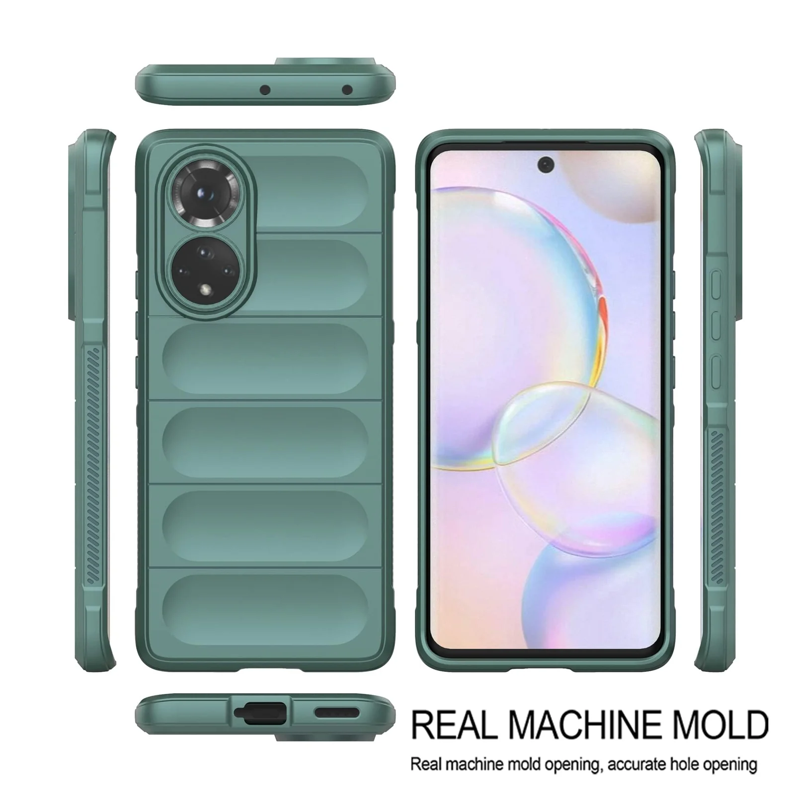 DL3 Mobilak Flexible Silicone and TPU Protective Case with Camera Protection for Honor 50 / Huawei Nova 9 - Green
