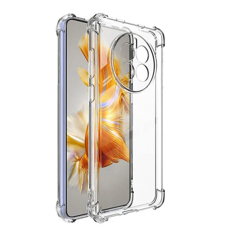 DL3 Mobilak Case Compatible with Huawei Mate 50 Pro, Cover Silicone Transparent TPU Gorilla Anti-shock Protector Camera Shockproof Corners - Clear
