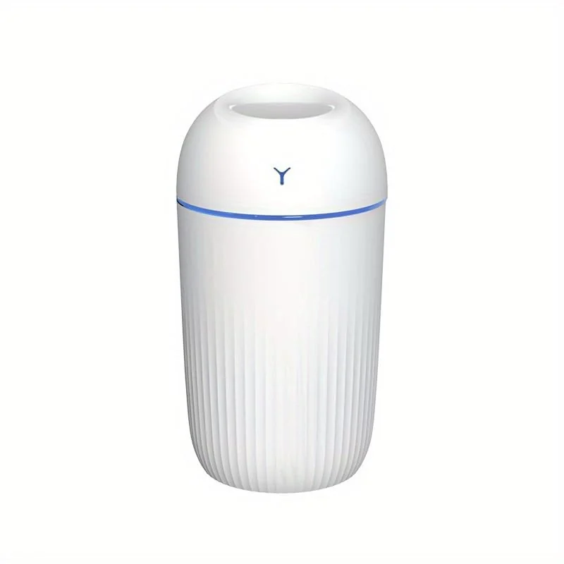 Mobigon Wood Cool Mist Ultrasonic Humidifier for Room Moisture, Aroma Diffuser for Home, 400ml Essential Oil Diffuser with 7 Colorful Night Light, Auto Shut-Off, Home, Office - White