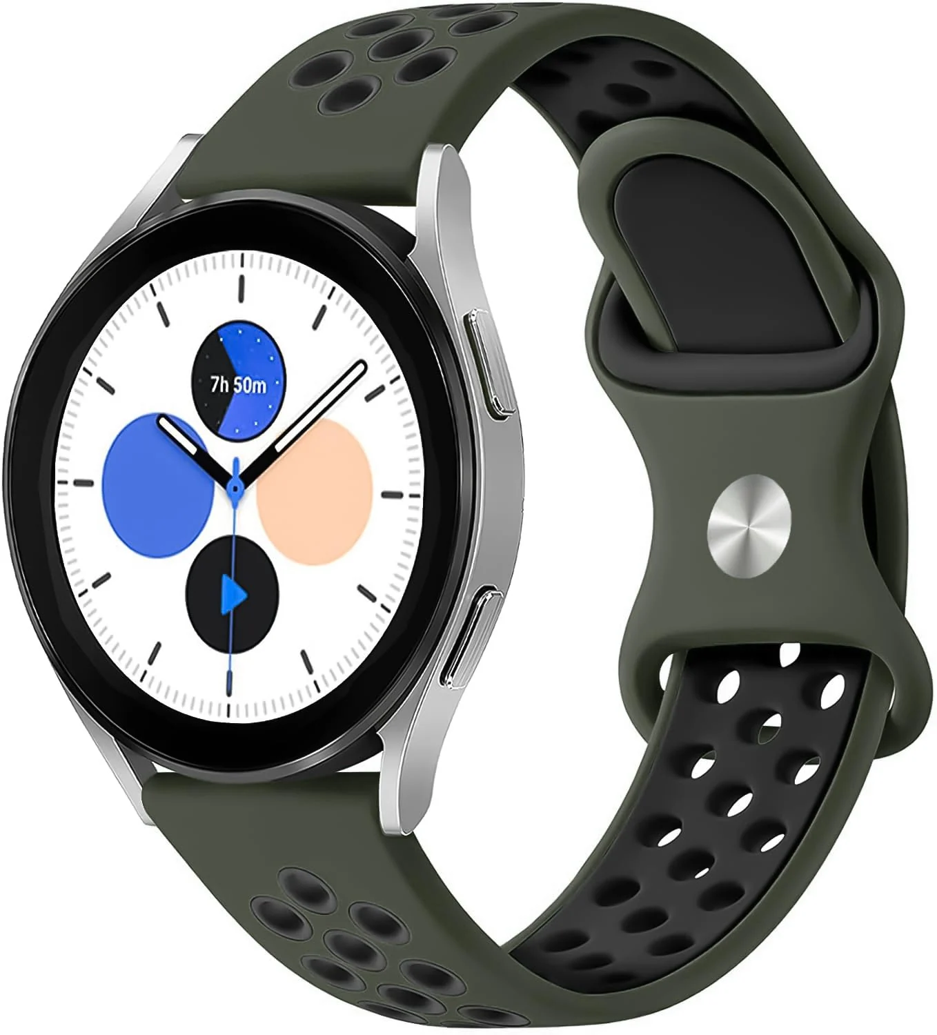 Dl3 Mobilak Silicone Sport Bands 20MM Strap For Samsung Gear Sport/Watch 4/Watch 5/Watch 5 Pro/S2 classic/active 2 40MM 44MM/Amazfit GTS 3/4/4 Mini/Bip 3/Pro/GTS 2 mini/GTS 2e/Bip U (Black & Lemon)