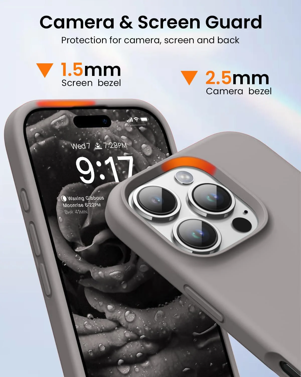 DL3 Mobilak Liquid Silicone Case for iPhone 16 Pro Max 6.9-inch, Supports wireless charging, Shock-absorbing protection, Scratch-resistant surface - A.Stone