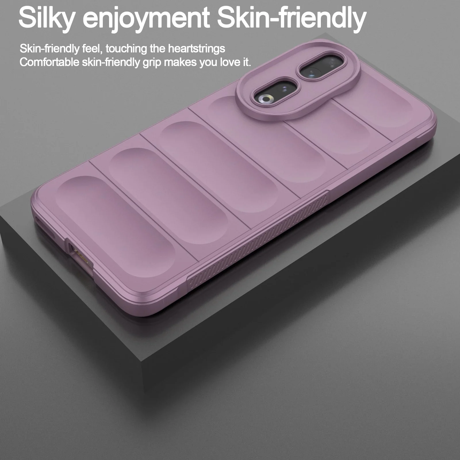 DL3 Mobilak Soft Silicone Protective Case for Honor 90 with Camera Protection and Shockproof Design - Purple