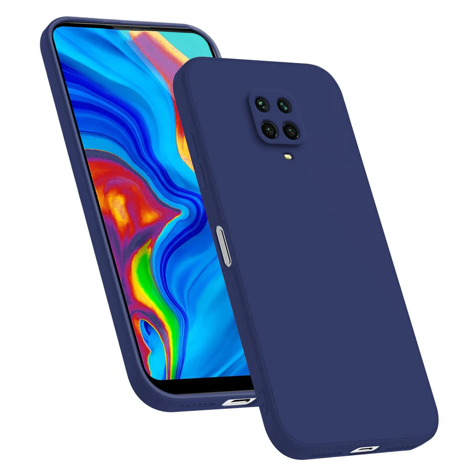 DL3 Mobilak Xiaomi Redmi Note 9S / 9 Pro / 9 Pro Max Case, Soft Flexible Silicone Gel Rubber Bumper Cover, Full Body Shockproof Protective Phone Case - Blue 2