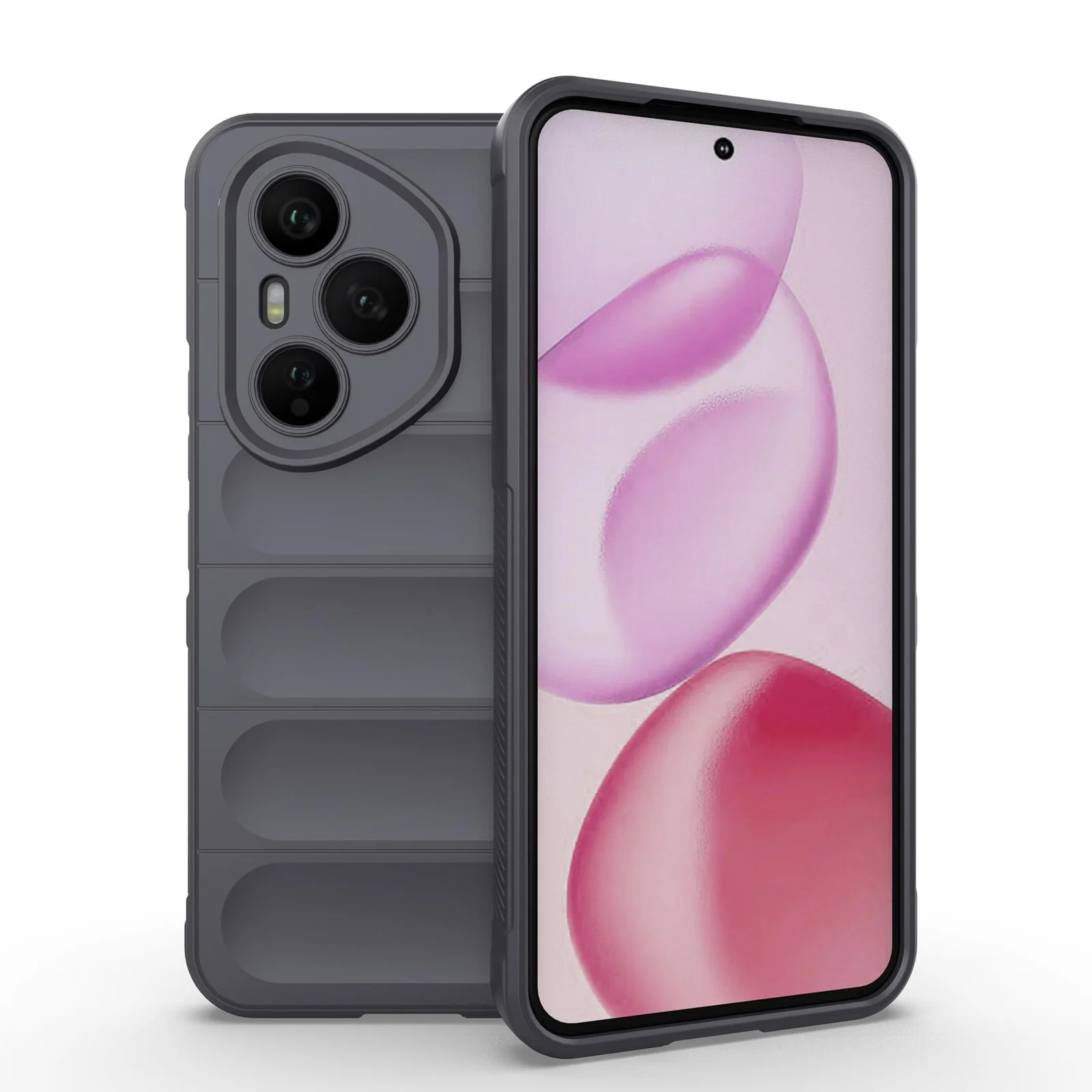 DL3 Mobilak Soft Silicone Protective Case for Honor 400 Pro 5G with Camera Protection and Shockproof Design - Dark Gray