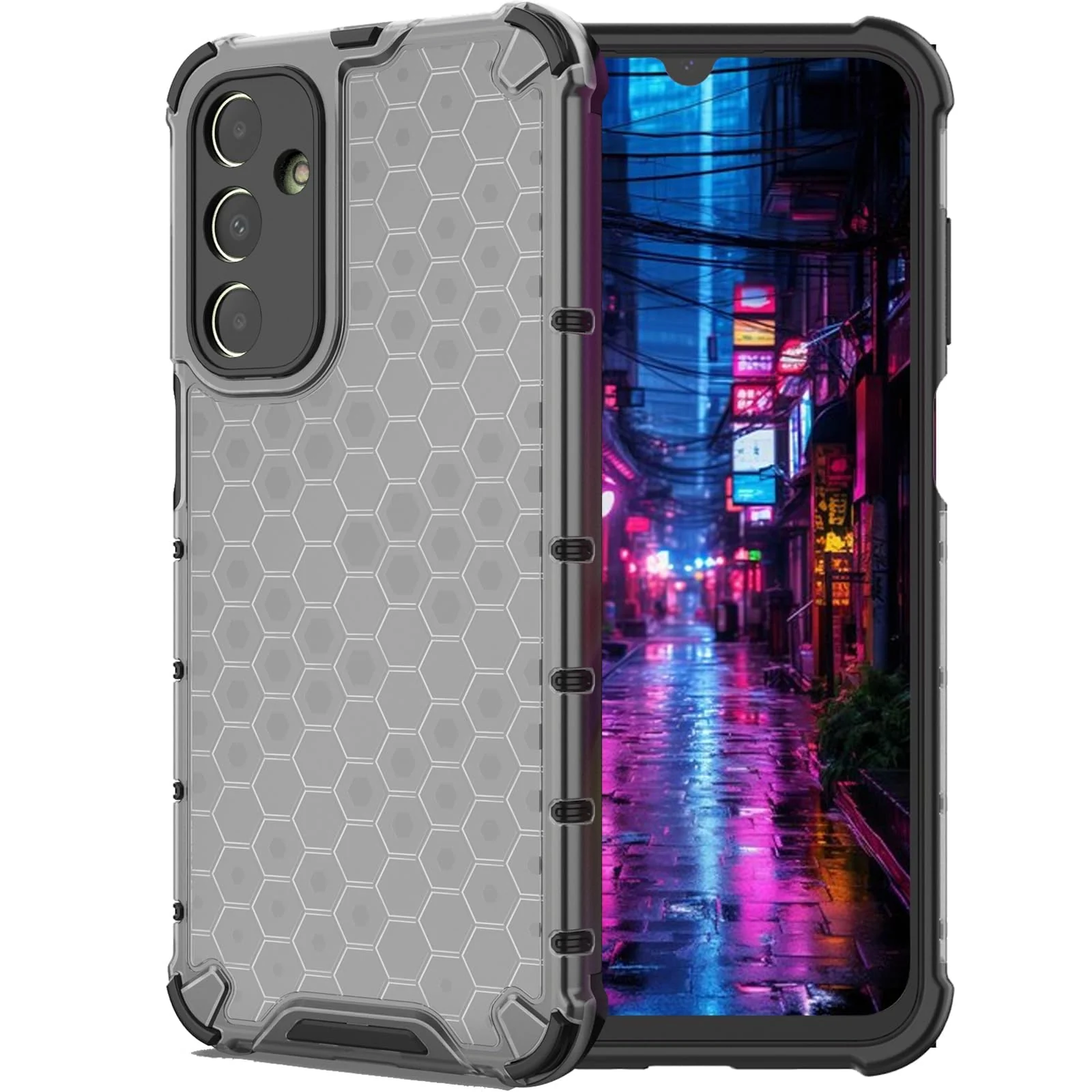 DL3 Mobilak Clear PC and TPU Protective Case for Samsung Galaxy A25 5G with Shockproof Design - Black