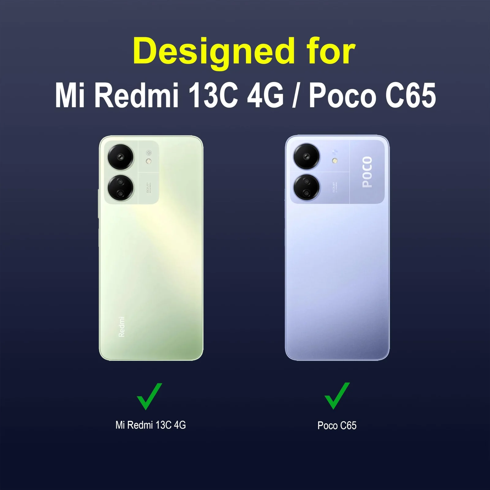 DL3 Mobilak Flexible Silicone and TPU Protective Case with Camera Protection for Xiaomi Redmi 13C 4G - Blue