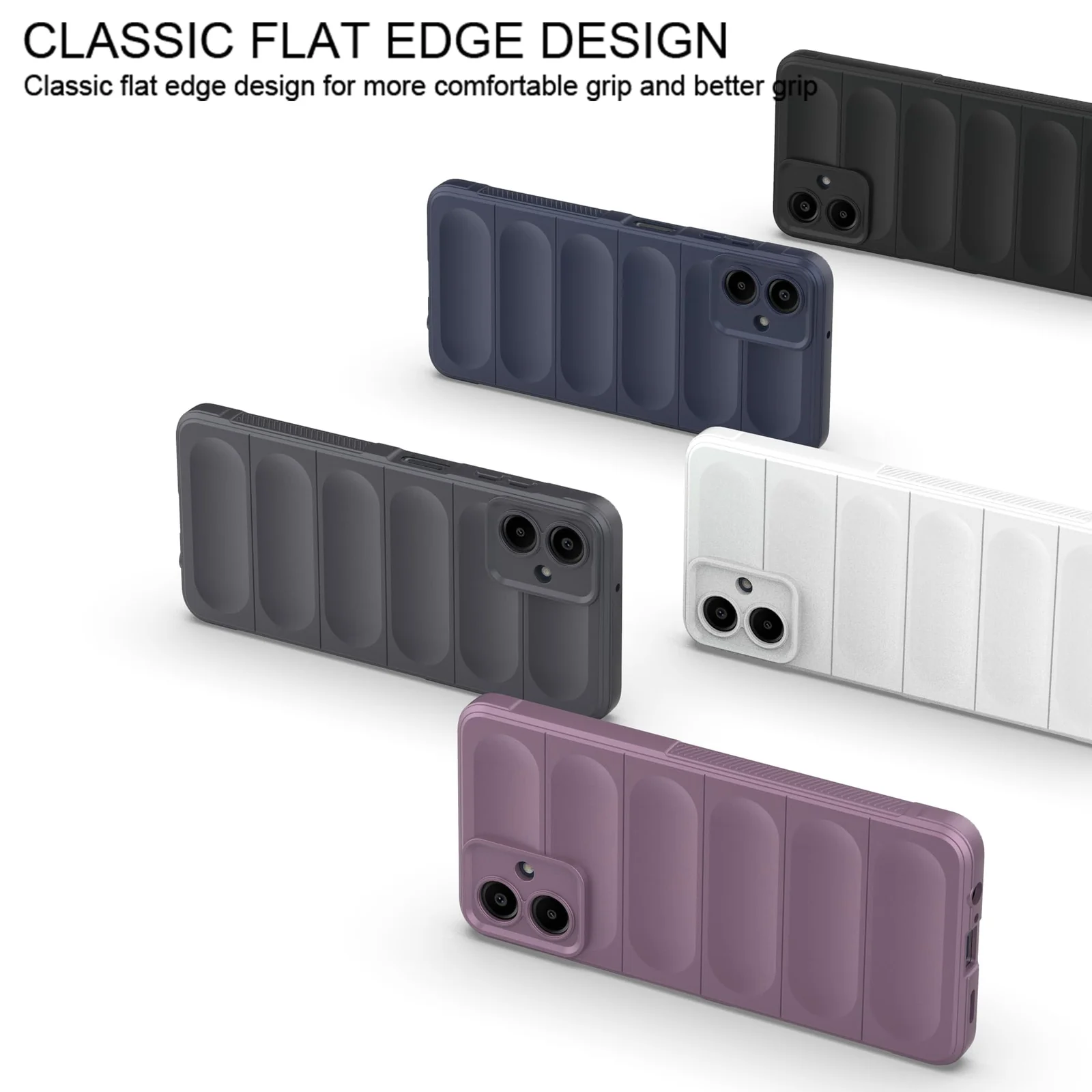 DL3 Mobilak Flexible Silicone and TPU Protective Case with Camera Protection for Samsung Galaxy A06 - White