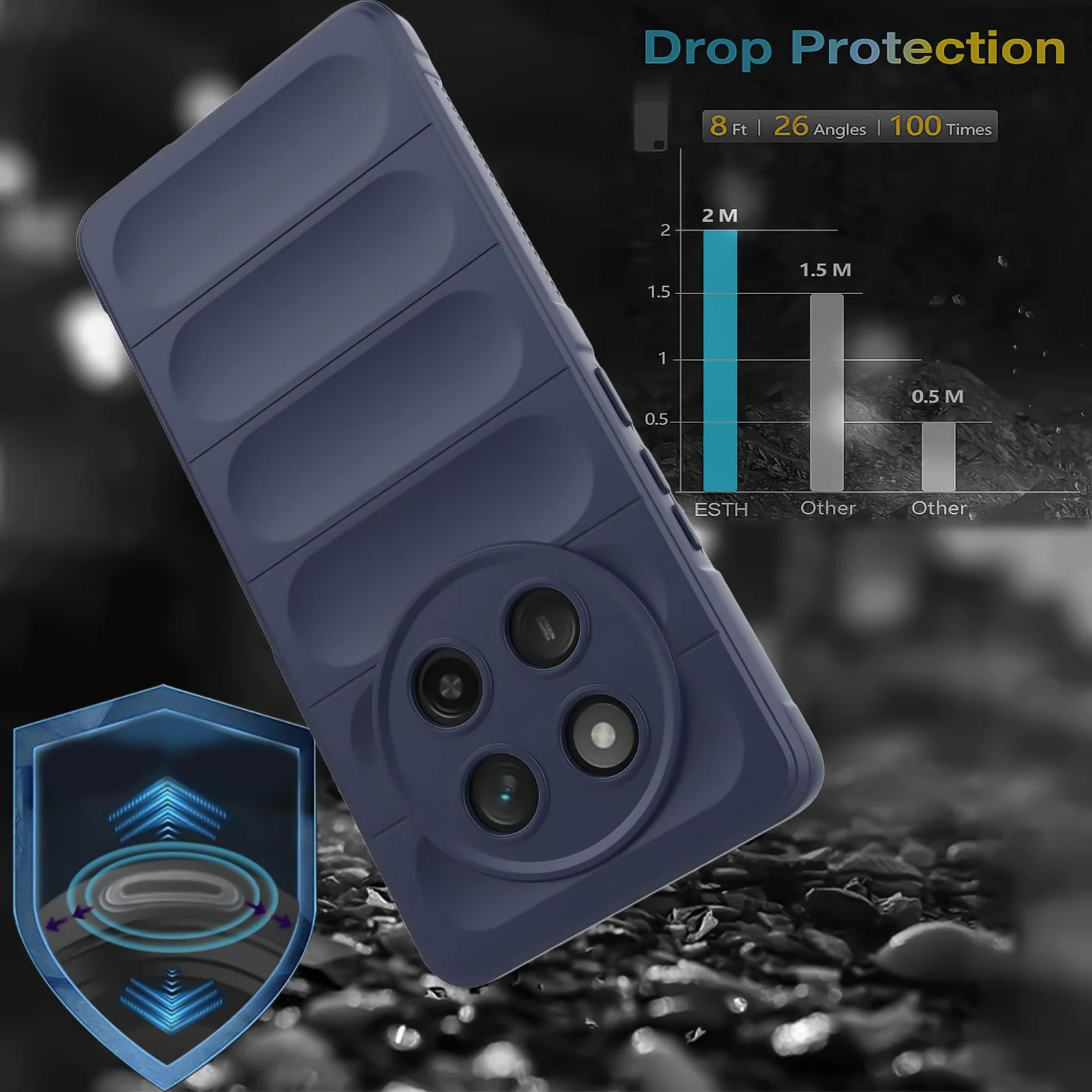 DL3 Mobilak Flexible Silicone and TPU Protective Case with Camera Protection for Honor X9C - Blue