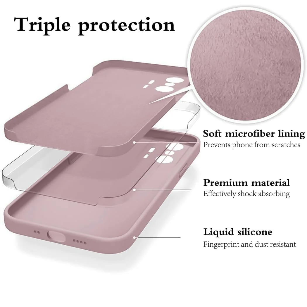 DL3 Mobilak Silicone Protective Case for Xiaomi 11T / Xiaomi 11 T Pro, Shock-absorbing protection, Scratch-resistant surface, Soft microfiber lining - Cashmere