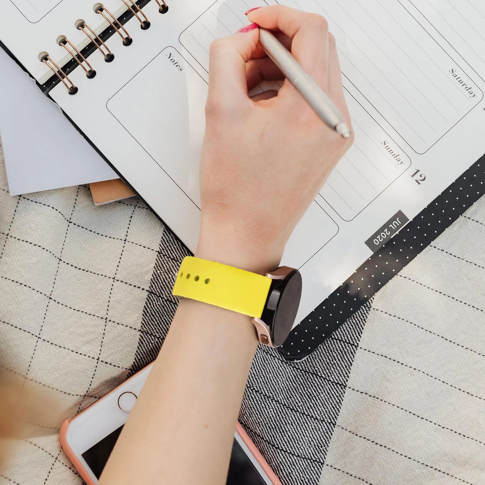 DL3 Mobilak Straps Compatible with Xiaomi Redmi Watch 5 Active/Redmi Watch 5 Lite Bracelets for Men Women, 22mm Soft Silicone Strap, Waterproof Adjustable Band Sports Replacement - Yellow