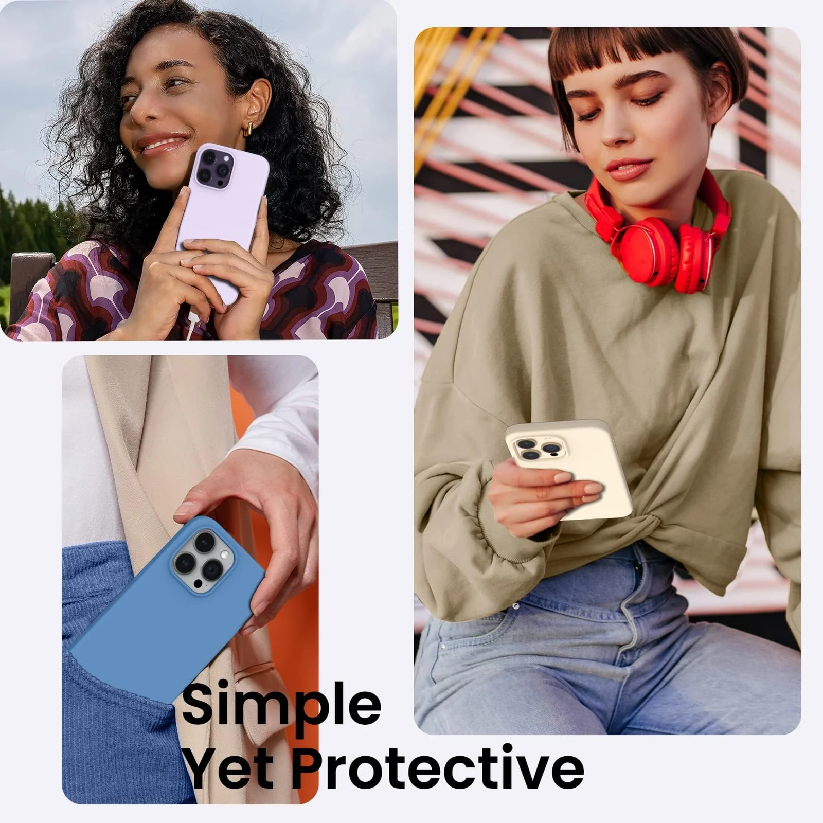 "DL3 Mobilak Compatible with iPhone 15 Pro Case 6.1"", Slim Liquid Silicone 3 Layers Full Covered Soft Gel Rubber Cover Protective Phone Case with Anti-Scratch Microfiber Lining - Baby Yellow"