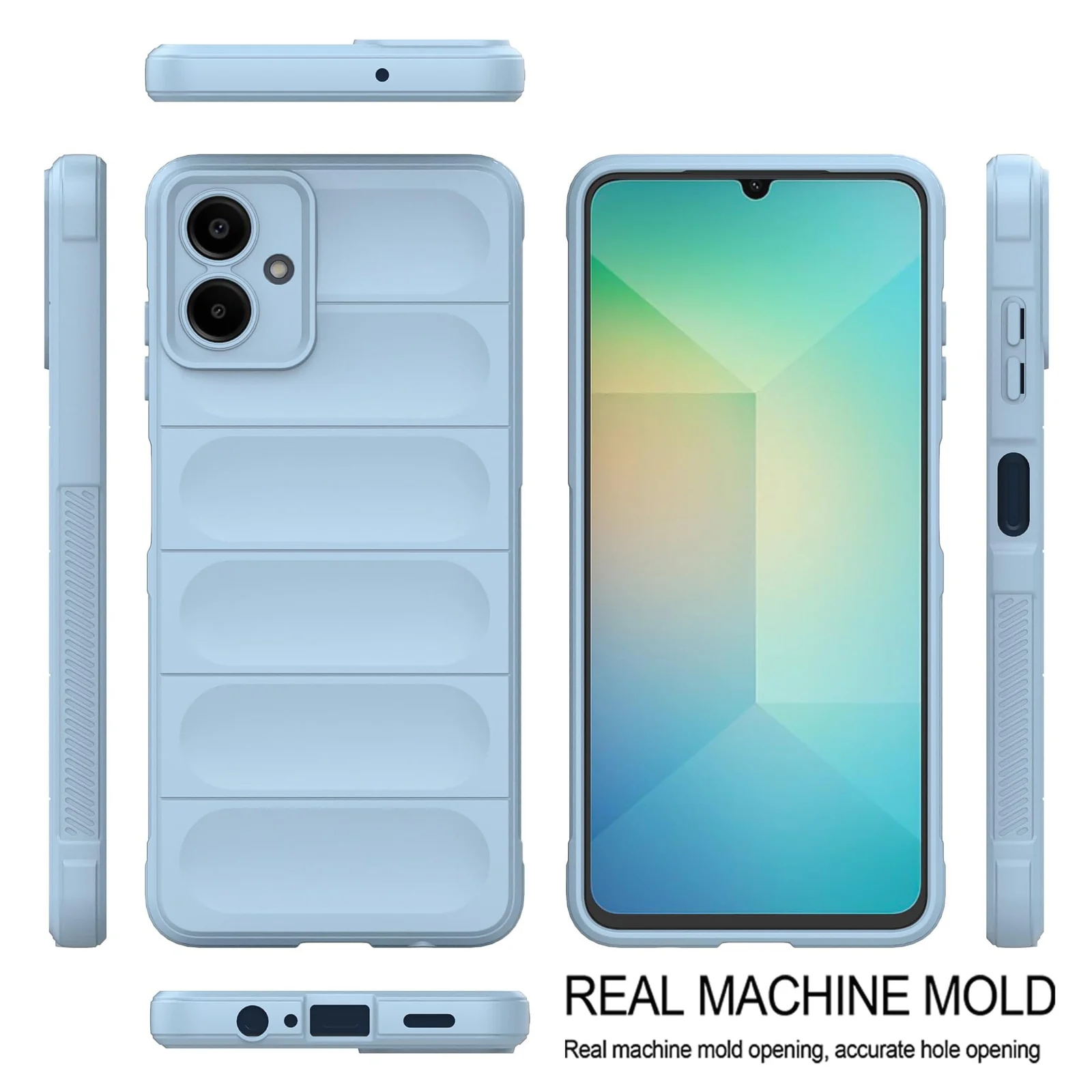 DL3 Mobilak Flexible Silicone and TPU Protective Case with Camera Protection for Samsung Galaxy A06 - Baby Blue