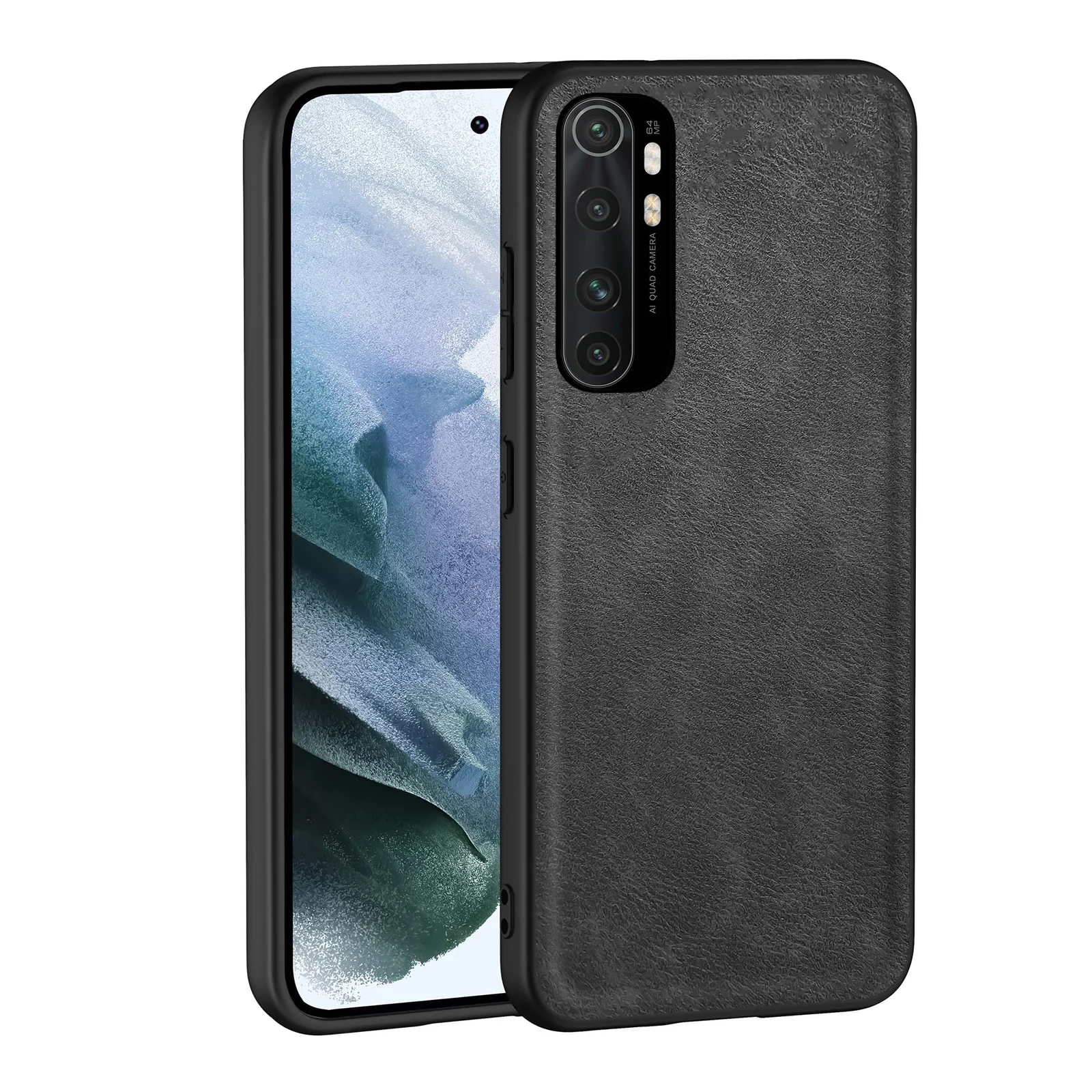 Dl3 Mobilak Case for Xiaomi Mi Note 10 Lite Leather Case,Anti-Drop, Anti-Shock, Non-Slip Texture,Simple Cell Phong Cover (Blue)