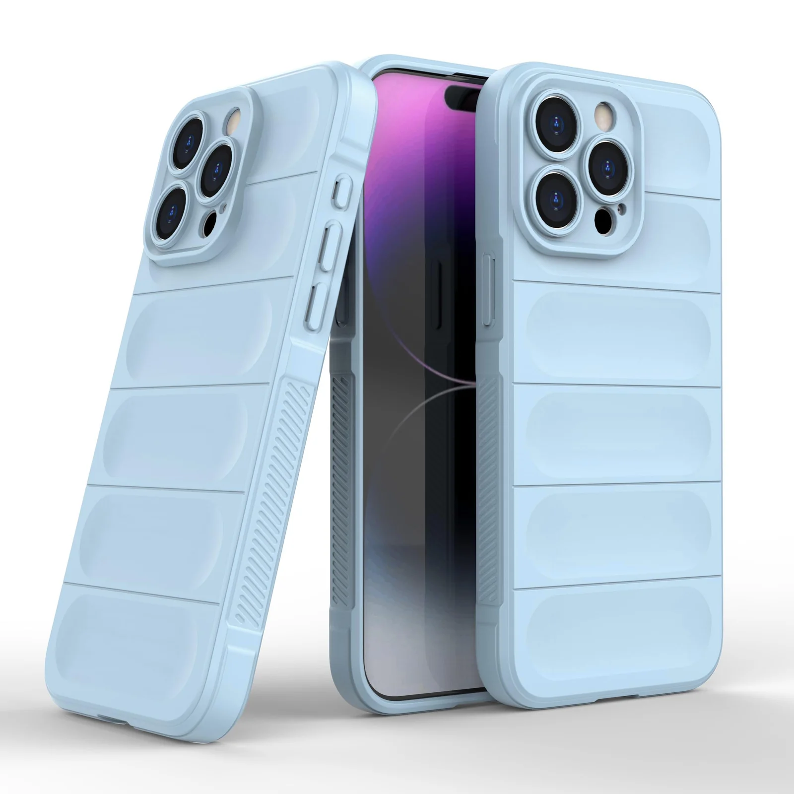 DL3 Mobilak Rugged Protective Case for iPhone 11 Pro Max 6.5-Inch, Camera protection, Shock-absorbing protection, Non-slip grip - Baby Blue