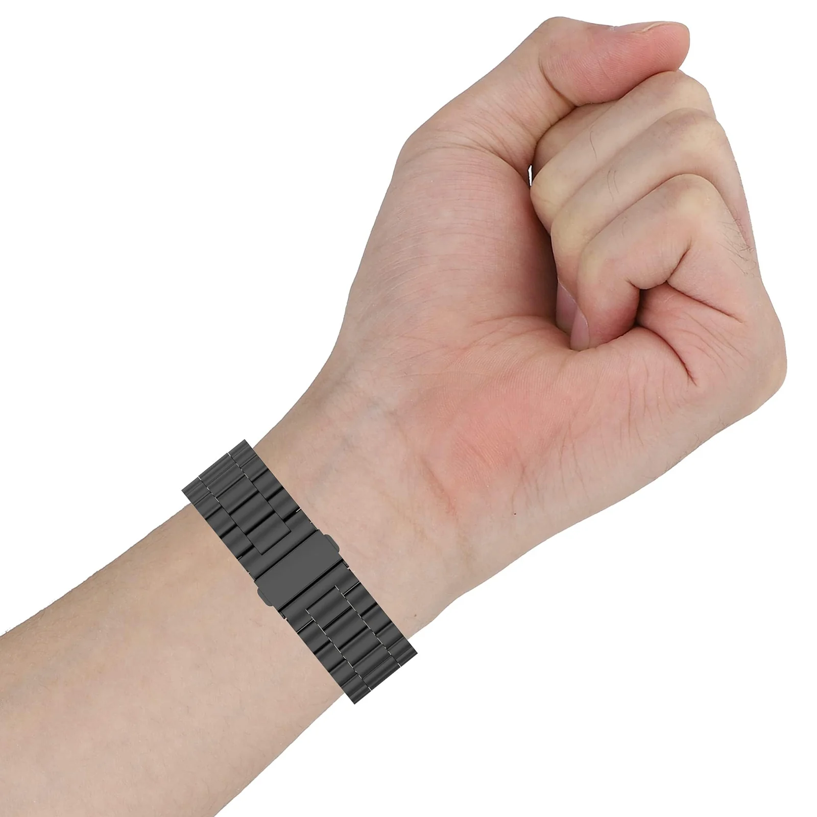 DL3 MOBILAK Adjustable Stainless-Steel Watch Strap with Case for Xiaomi Redmi Watch 2 Lite and Poco Watch and Horloge 2 - Black