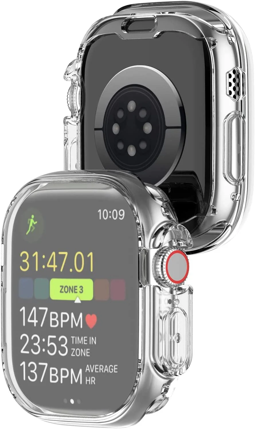 DL3 Mobilak Case Compatible with Apple Watch Ultra 49mm Case Watch Soft TPU Shockproof Cover Slim Guard Thin Bumper Shell Protector - Clear