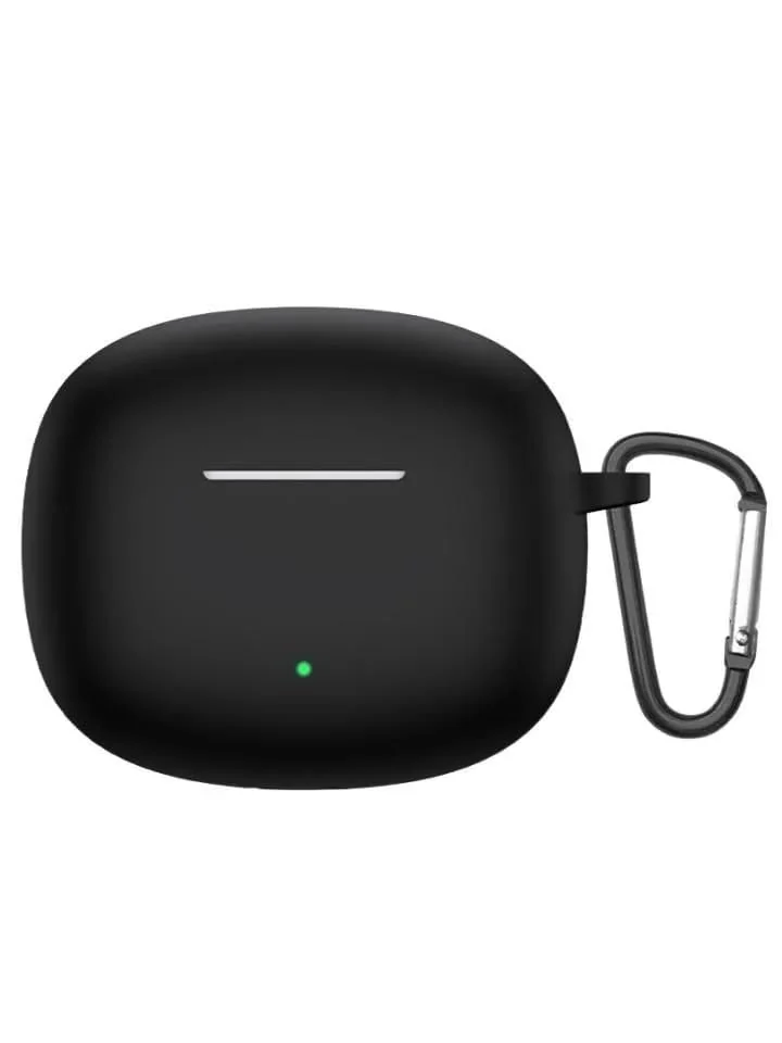 DL3 Mobilak Compatible with Honor Earbuds X3i Case Cover, Soft Silicone Shockproof Protective Case Wireless Earbuds with Carabiner, Front LED Visible