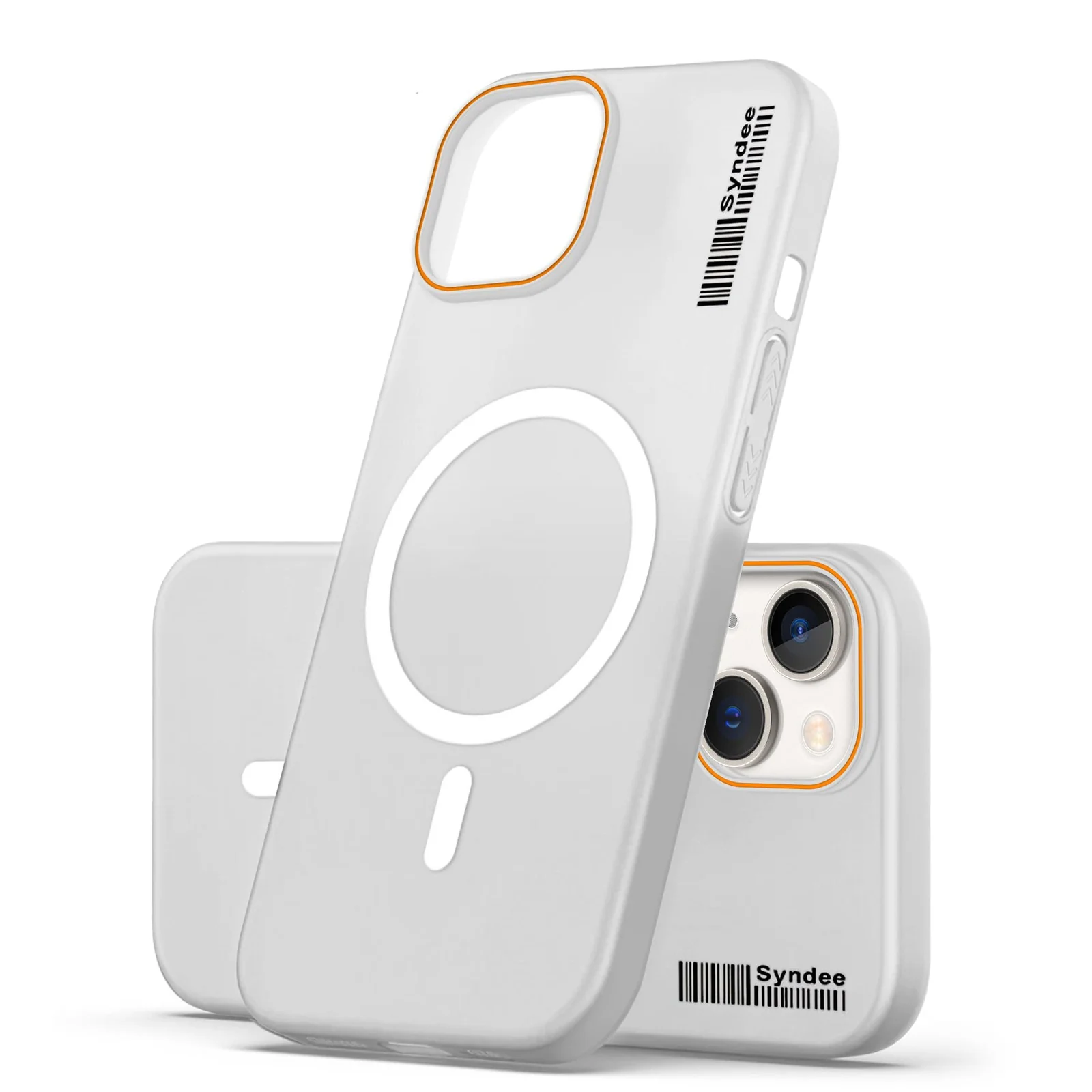DL3 Mobilak Translucent Matte Case for iPhone 15 6.1 Inch, Compatible with MagSafe accessories, Shock-absorbing protection, Integrated ring holder - Clear