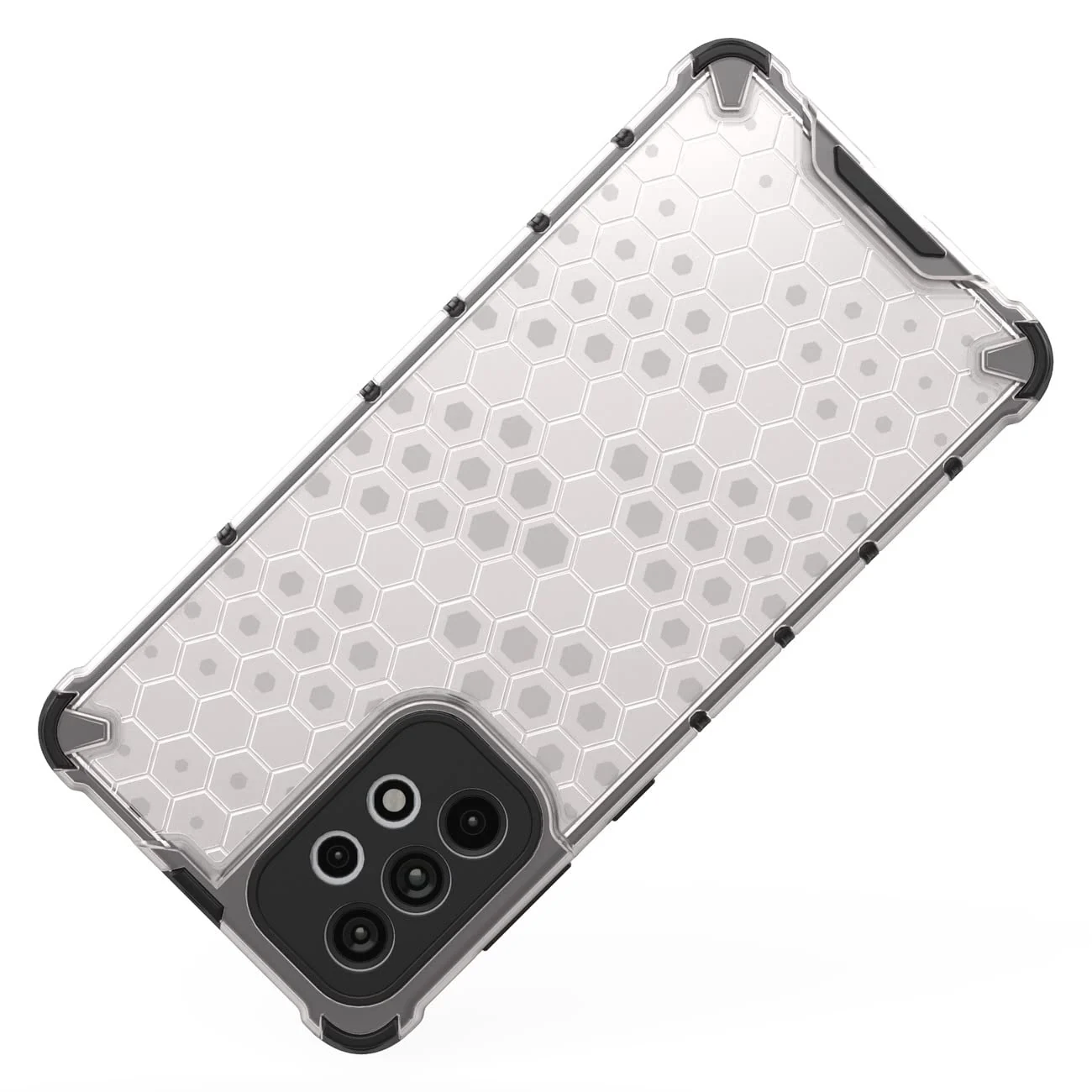 DL3 Mobilak Honeycomb Protective Case for Samsung Galaxy A72, Shock-absorbing protection, Transparent design, Slim, lightweight profile - Clear