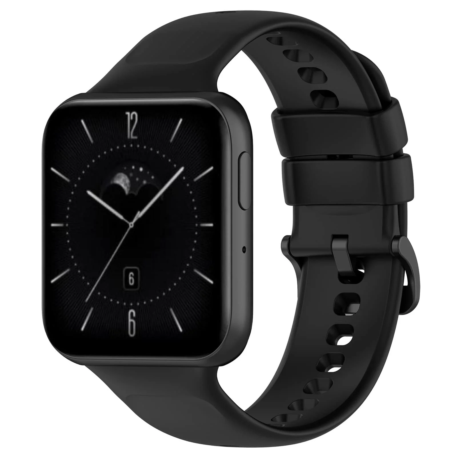 DL3 Mobilak Silicone Strap for OPPO Watch 3, [Breathable] Soft Silicone Replacement Strap for Men and Women, Pin Buckle Design, for OPPO Watch3 - Black