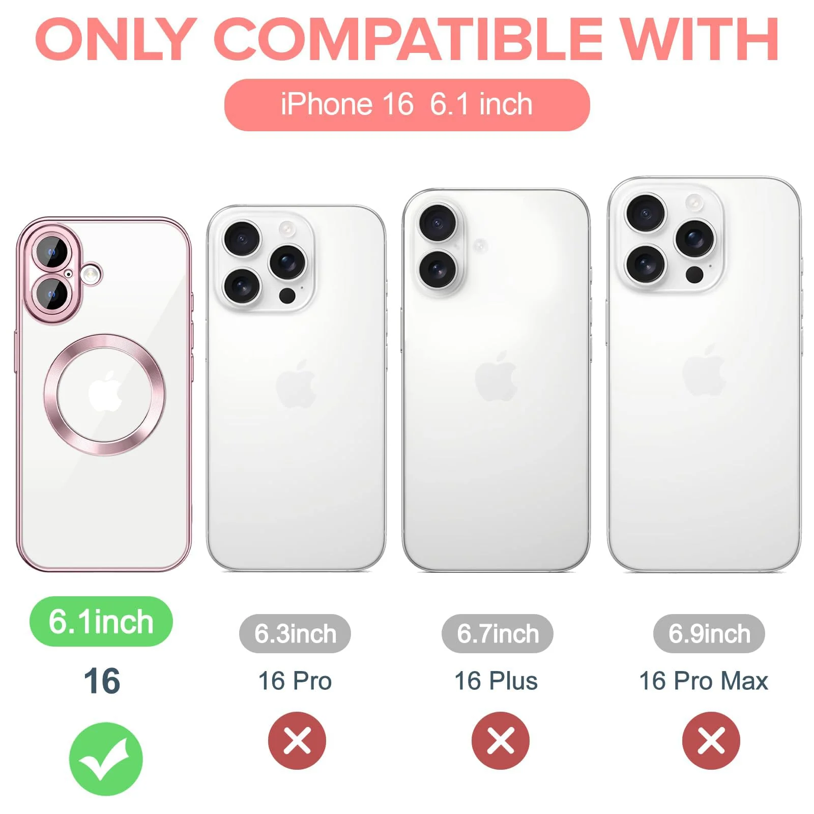 DL3 Mobilak Plated-Edge TPU Protective Case with Camera Protection for iPhone 16 - Pink