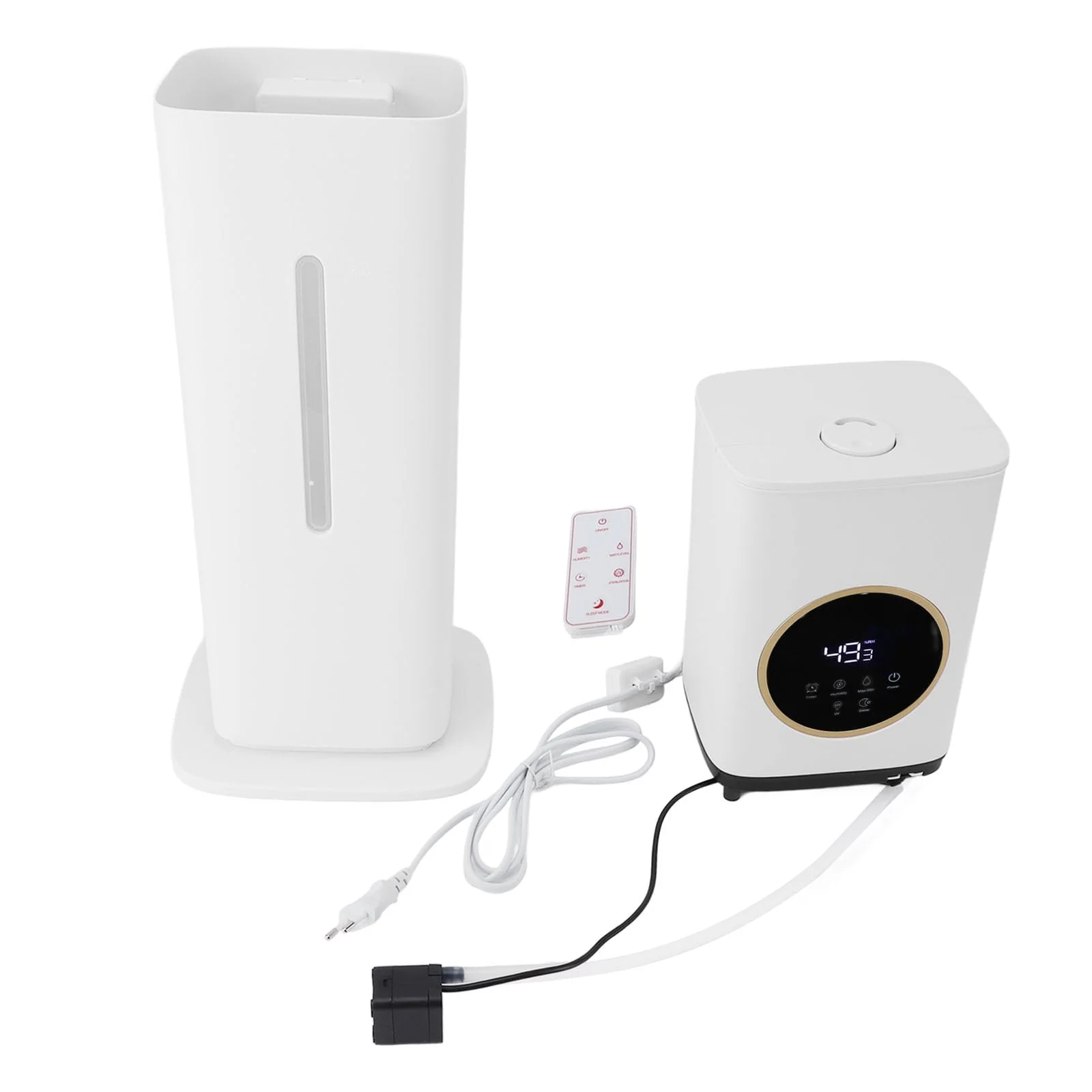 Mobigon Humidifiers for Bedroom Large Room - 8L Air Humidifier with Essential Oil Diffuser, Top Fill Cool Mist for Home Bedroom Baby Nursery Whole House Office Plant - A. White Gold