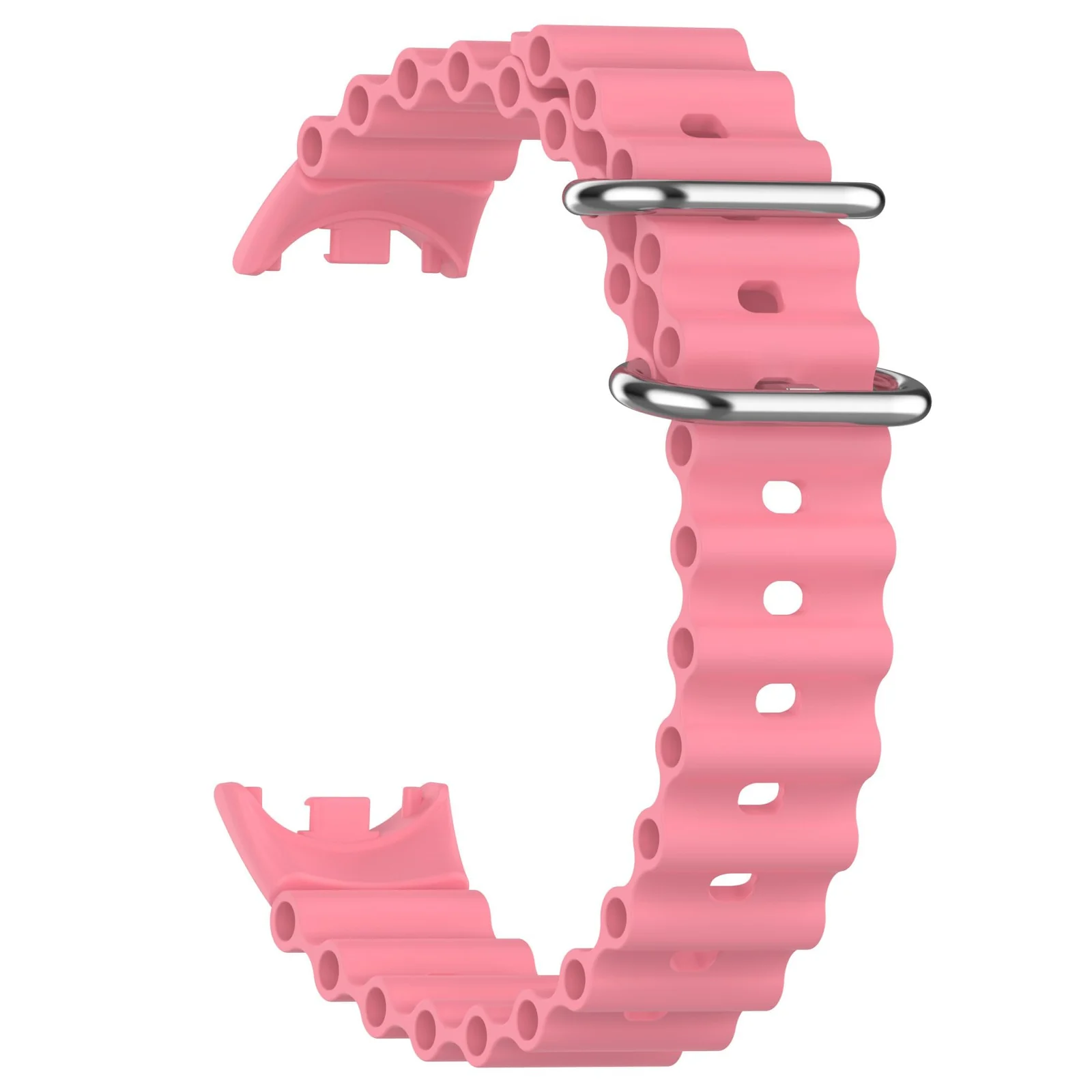DL3 Mobilak Ocean Band for Xiaomi Mi Band 9 / Xiaomi Mi Band 8, Adjustable Silicone Stretchy Sport Strap Women Men Replacement Wristband For Xiaomi Smart Band 8 / Xiaomi Smart Band 9 - Pink