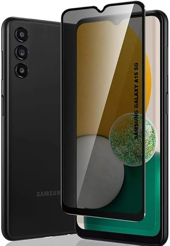 DL3 Mobilak Privacy Full Glass Screen Protector For Samsung Galaxy A15 - Black