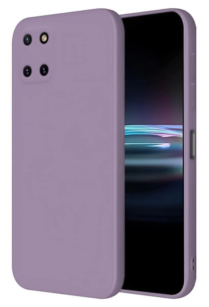 DL3 Mobilak Liquid Silicone Protective Case with Soft Microfiber Lining for Samsung Galaxy Note 10 Lite - Lavender