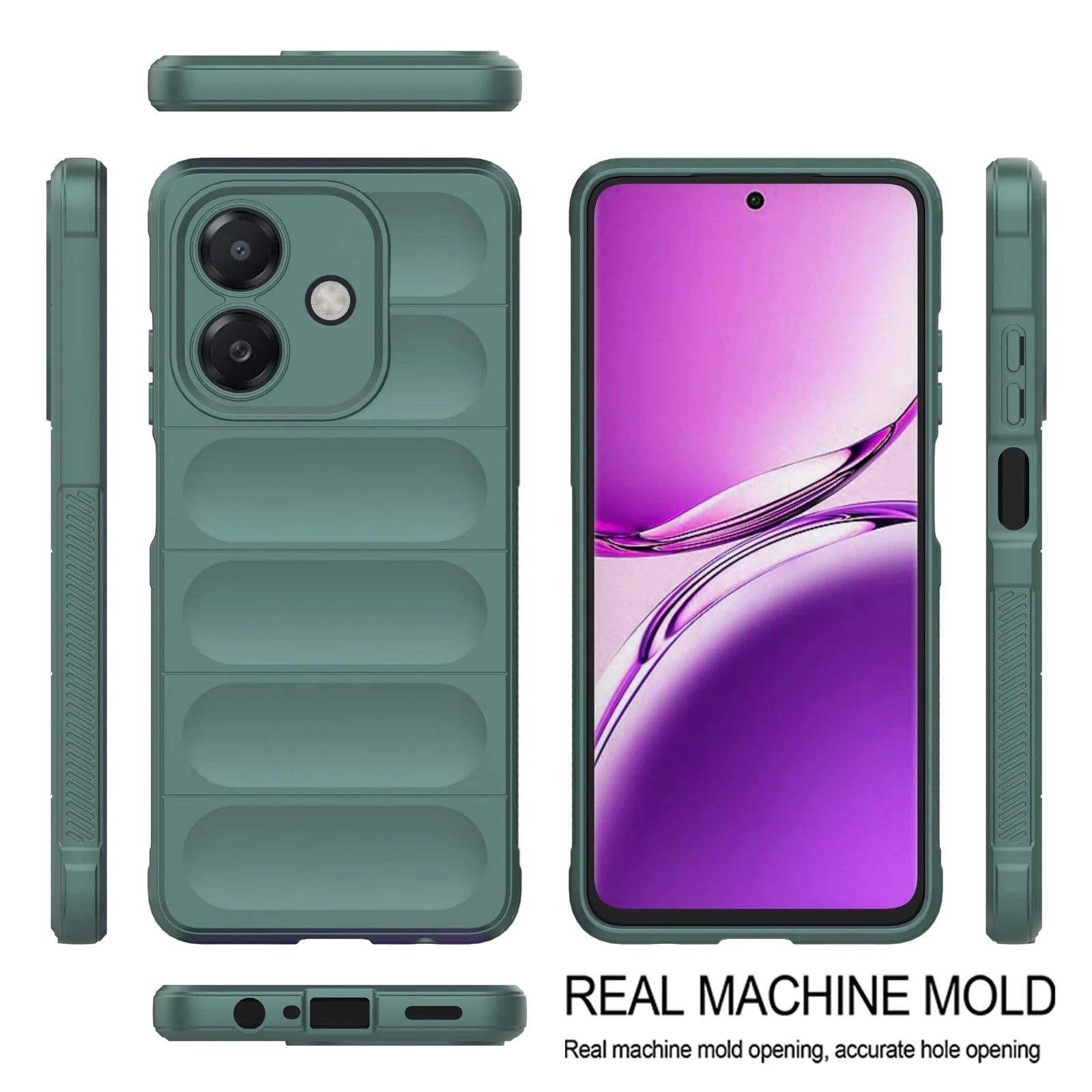 DL3 Mobilak Flexible Silicone and TPU Protective Case with Camera Protection for OPPO A3 / OPPO A3x / A40 - Green