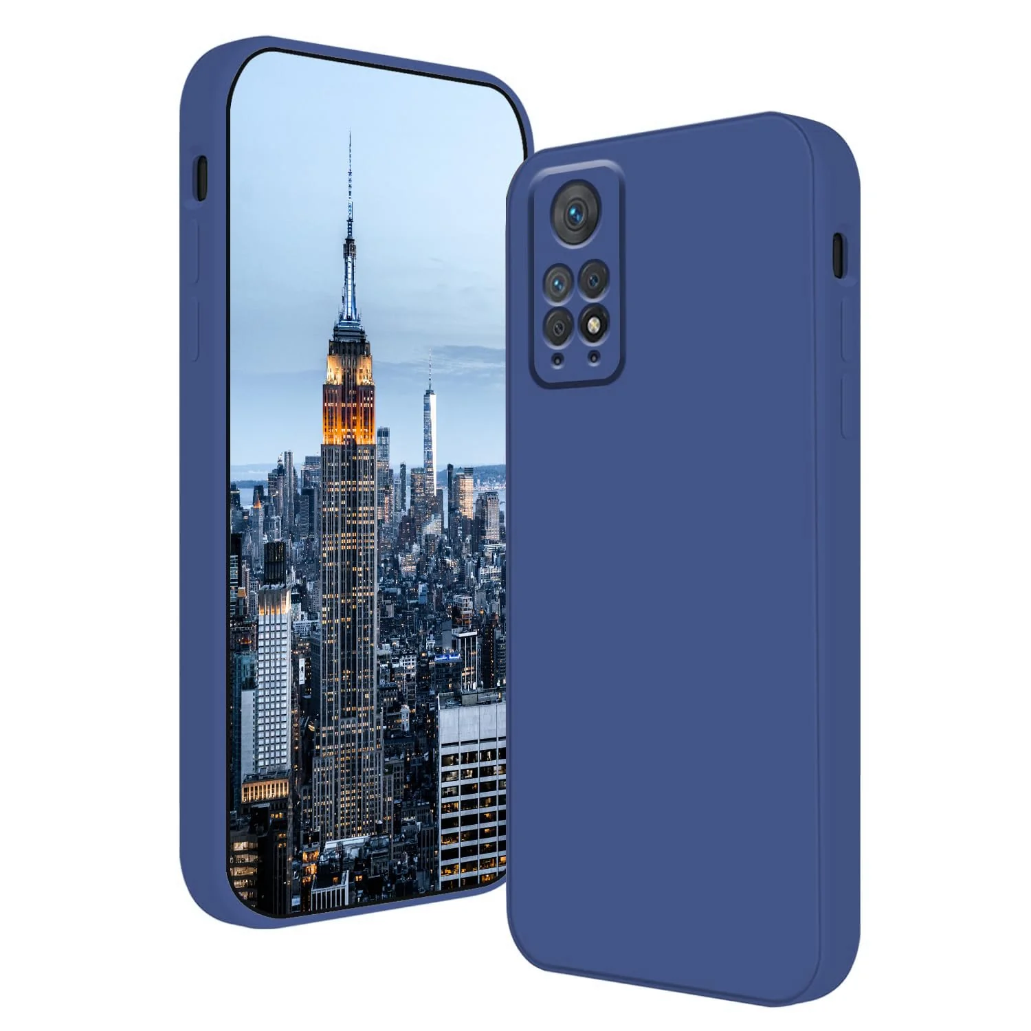 DL3 Mobilak Xiaomi Redmi Note 12 Pro 4G / Redmi Note 11 Pro 4G&5G Case, Soft Flexible Liquid Silicone Gel Rubber Bumper Cover, Full Body Shockproof Protective Phone Case - Blue