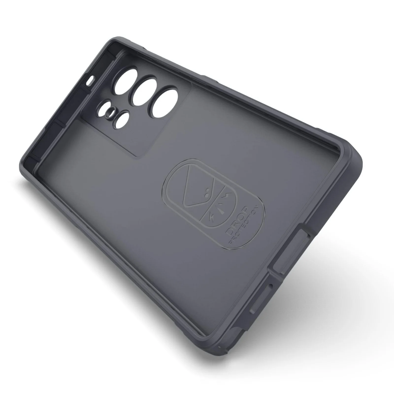 DL3 Mobilak Flexible Silicone and TPU Protective Case with Camera Protection for Samsung Galaxy S25 Ultra - Dark Gray