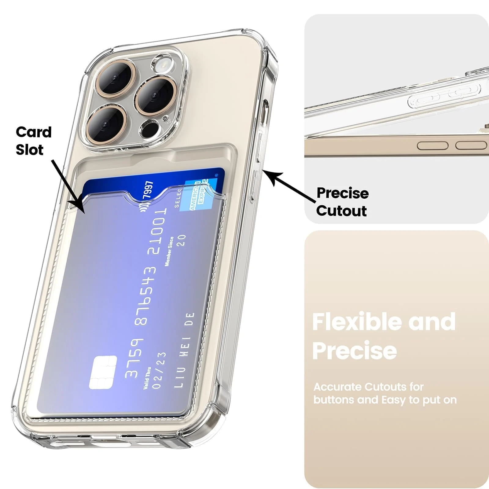 DL3 Mobilak Clear TPU Wallet Case with Card Slot and Camera Protection for realme 13 5G / realme 12 5G / 12X 5G - Clear