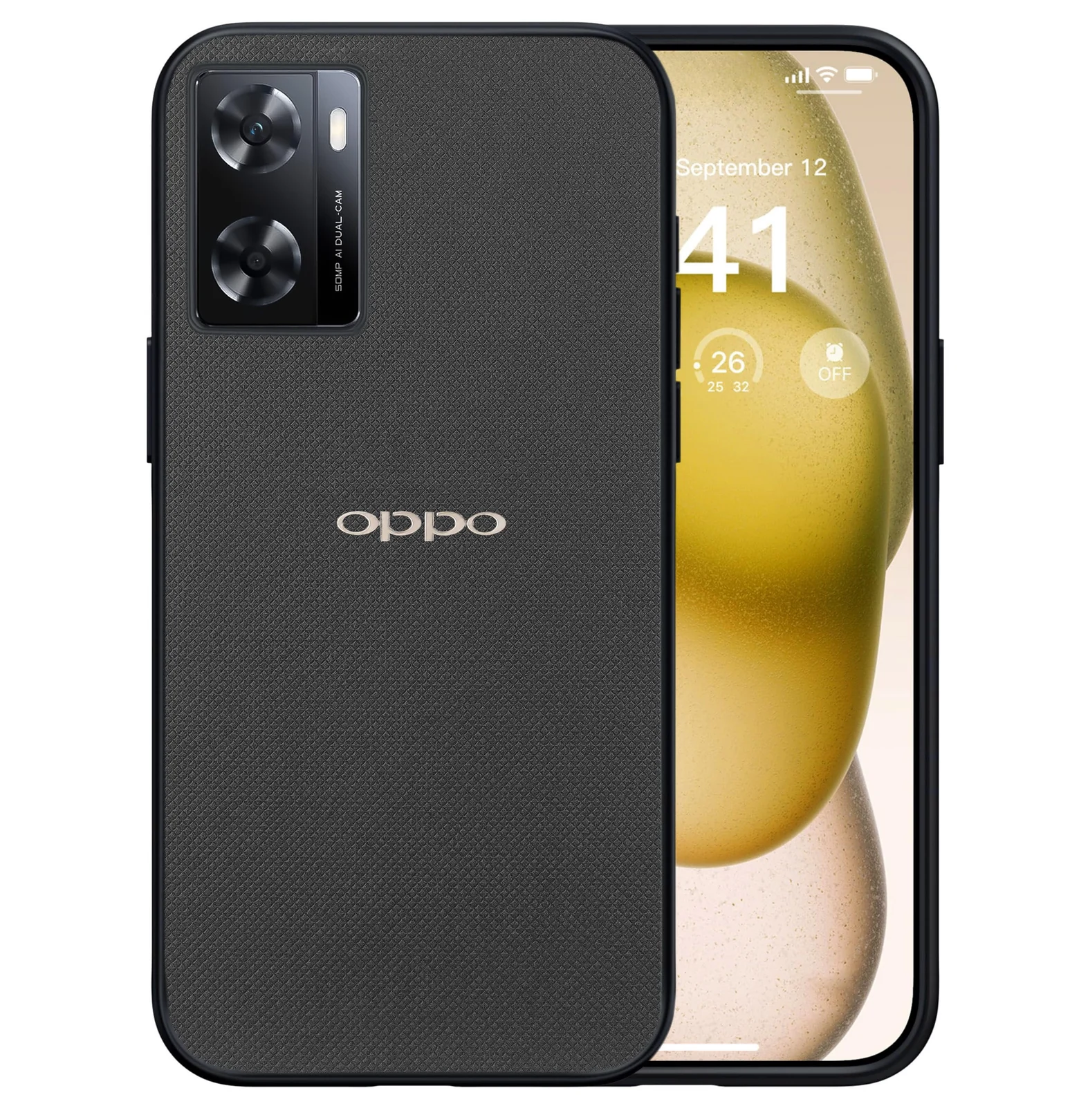 Dl3 Mobilak Compatible with OPPO A77 4G / A57 4G / A57s / A77s Case Dual Layer Heavy Duty Cell Phone Protective Cover Shockproof Rugged with Non-Slip Textured - Green