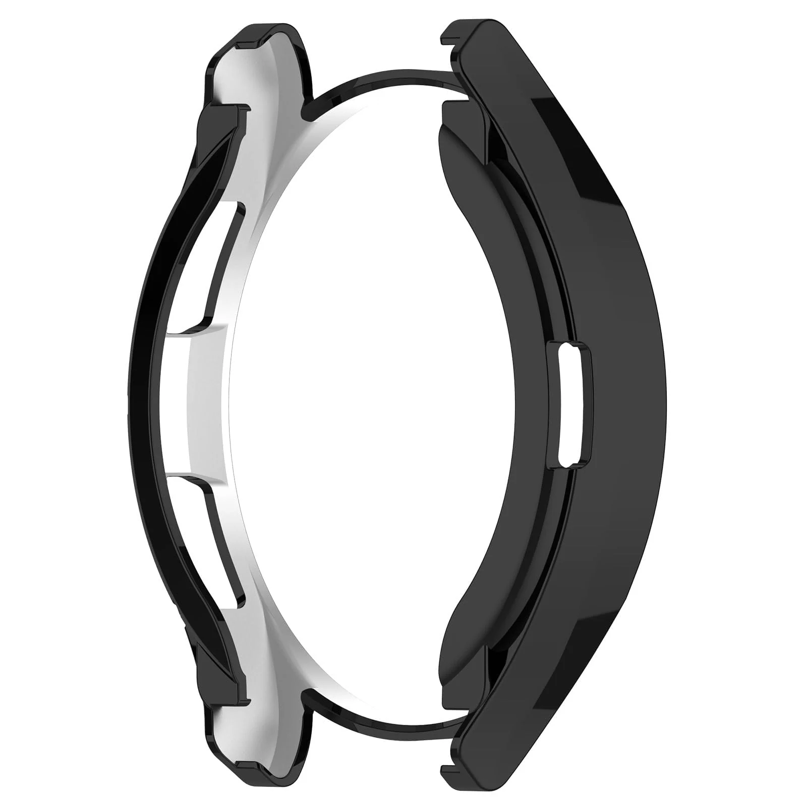 DL3 Mobilak Bumper Case Protector for Samsung Galaxy Watch 6 Classic 47mm, [NO Screen Film] Flexible Lightweight Glossy TPU Edge Case Protective Cover Galaxy Watch 6 Classic 47mm - Black