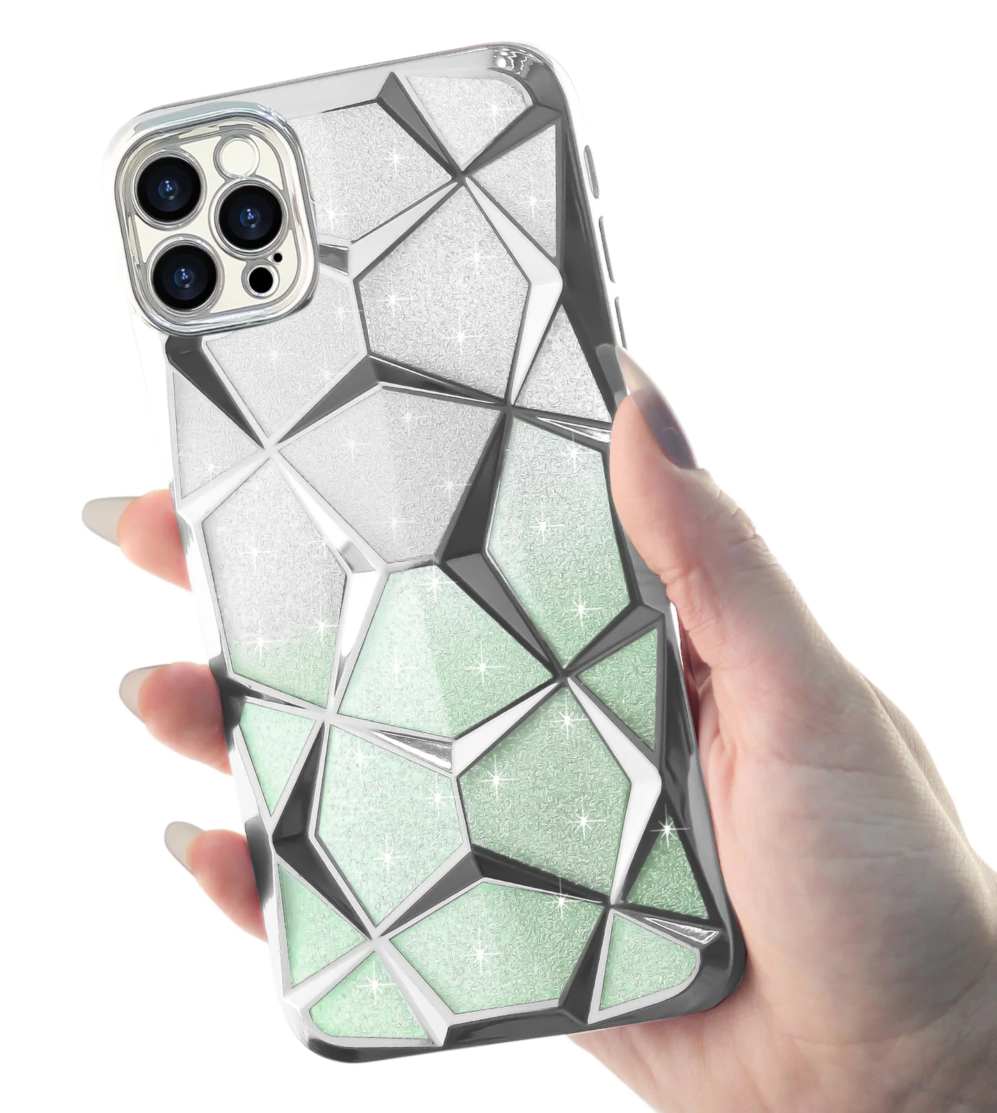 DL3 Mobilak Glitter Protective Case with Camera Protection for iPhone 12 Pro