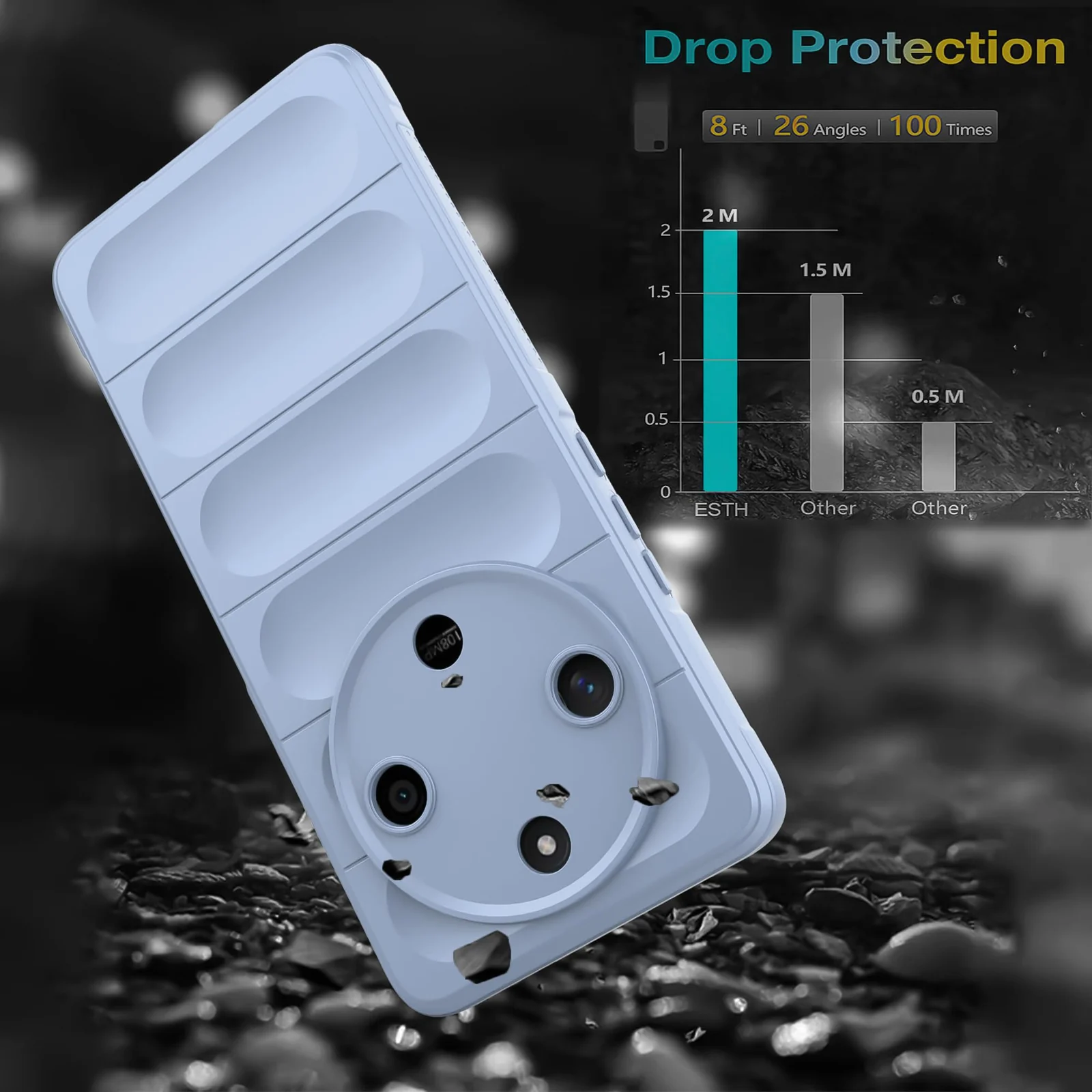 DL3 Mobilak Soft Silicone Protective Case for Honor X9b / Honor Magic 6 Lite 5G / Honor X50 with Camera Protection and Shockproof Design - Baby Blue