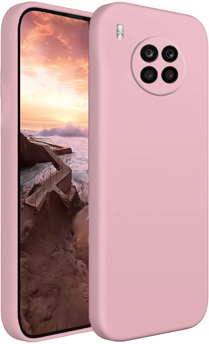 Dl3 Mobilak Honor 50 Lite Case,Soft Flexible Silicone Gel Rubber Bumper Cover,Slim Fit Full Body Shockproof Protective Phone Case (Pink)