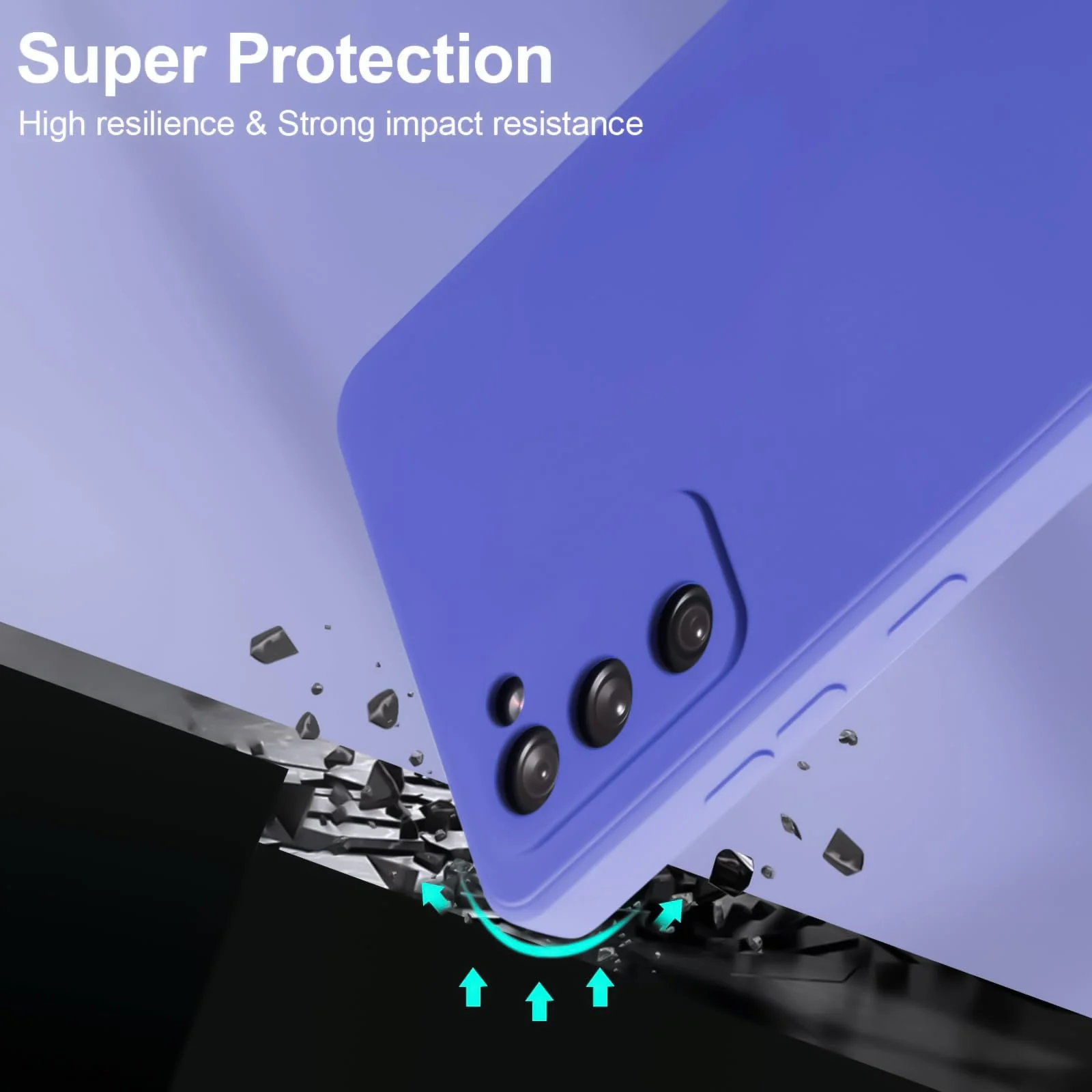 DL3 Mobilak Liquid Silicone Protective Case for Samsung Galaxy S20 FE with Camera Protection and Microfiber Lining - Light Blue