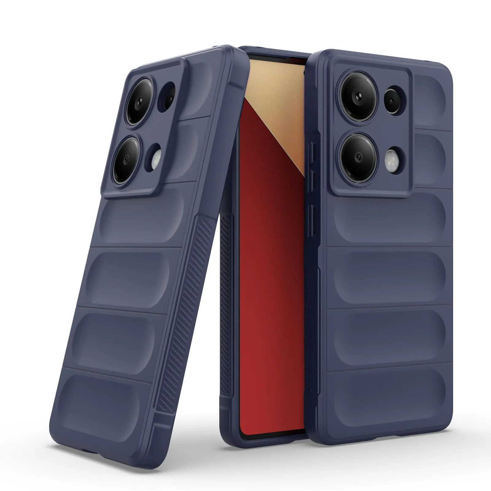 DL3 Mobilak Soft Silicone Protective Case for Xiaomi Redmi Note 13 Pro 4G / Poco M6 Pro 4G with Camera Protection and Shockproof Design - Blue