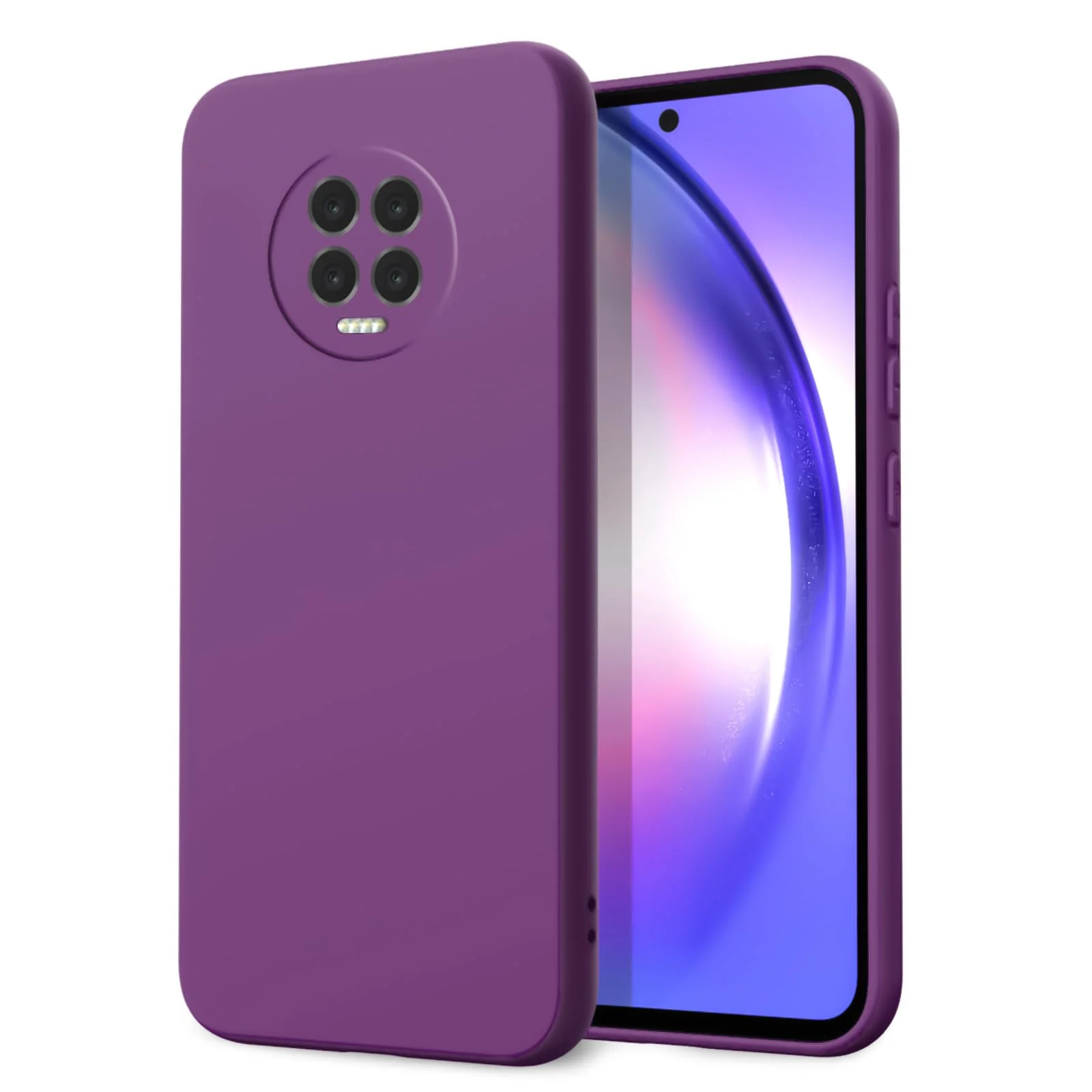 Dl3 Mobilak Infinix Note 7 Case,Soft Flexible Silicone Gel Rubber Bumper Cover,Slim Fit Full Body Shockproof Protective Phone Case (Light Purple)