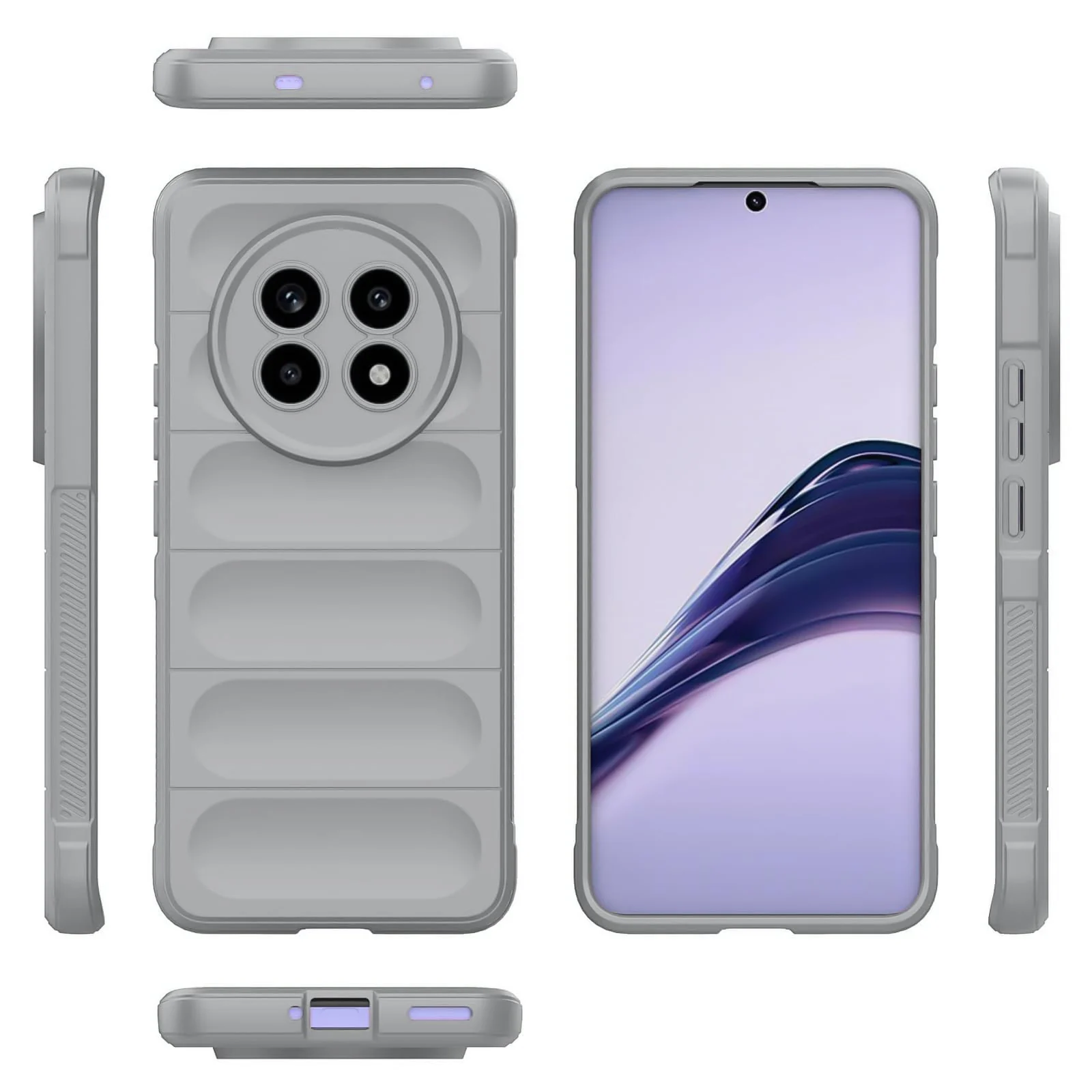 DL3 Mobilak Flexible Silicone and TPU Protective Case with Camera Protection for realme 13 Pro / realme 13 Pro Plus 5G - Gray