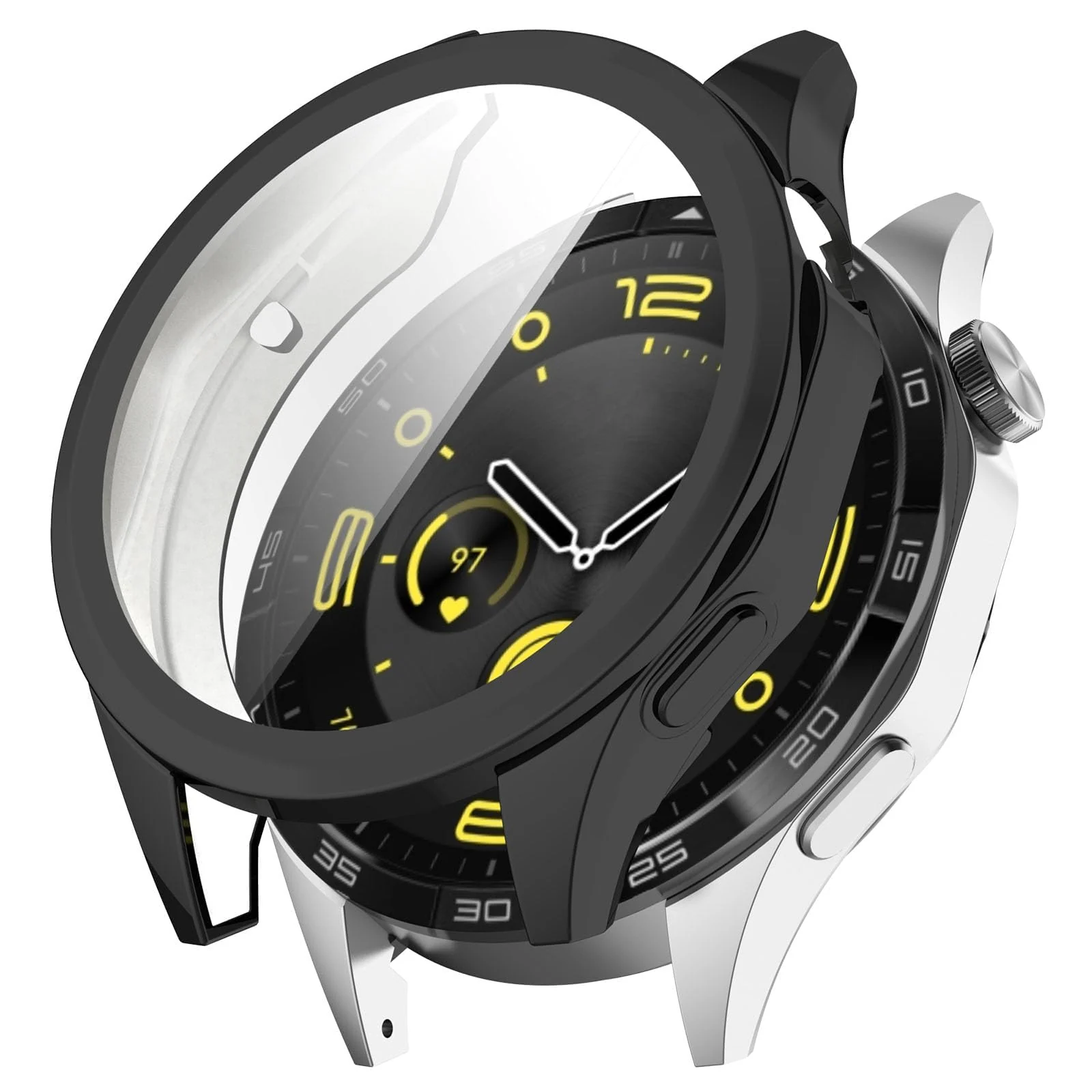 DL3 Mobilak Case Compatible with Huawei Watch GT4 46MM Case All-Around Screen Protector Watch Soft TPU Shockproof Cover Slim Guard Thin Bumper Shell Protector