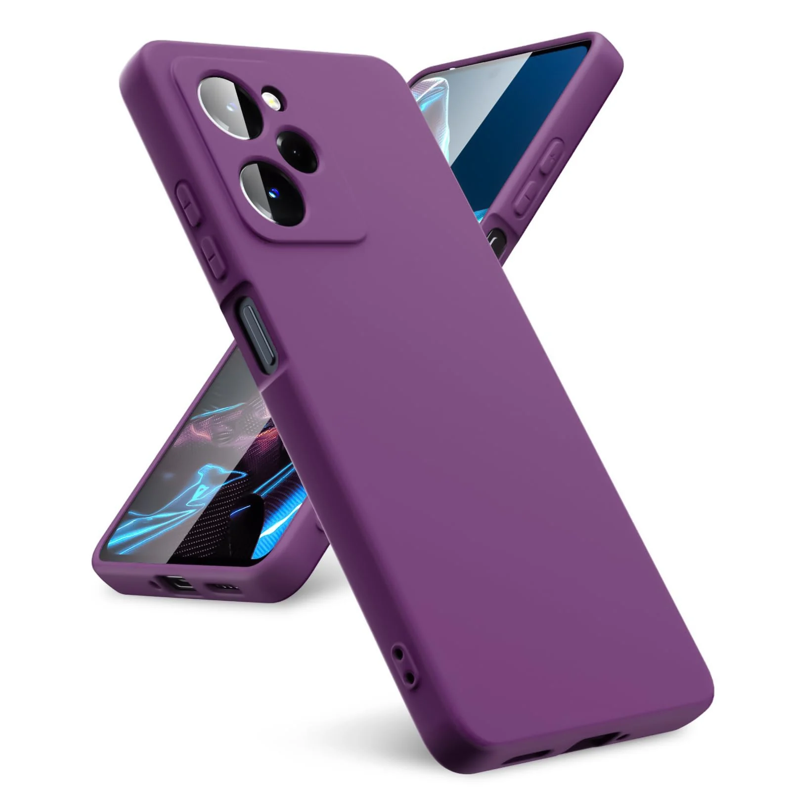 DL3 Mobilak Soft Silicone Gel Bumper Case for POCO X5 Pro 5G - Violet