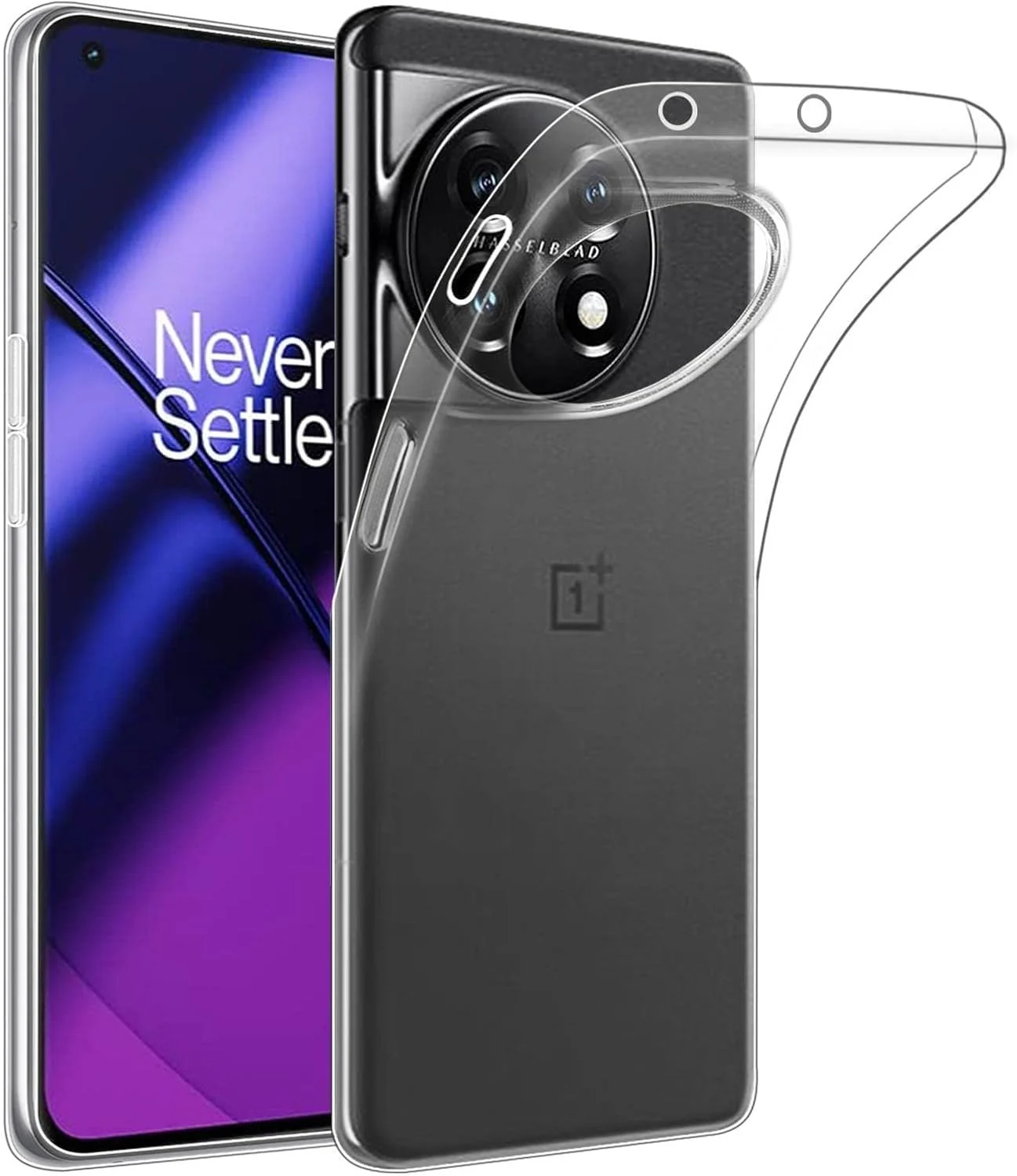 DL3 Mobilak Case Compatible with OnePlus 11 5G Case Crystal Soft TPU Gel Case Flexible Silicone Anti-Scratch Camera Protection TPU Cover - Clear