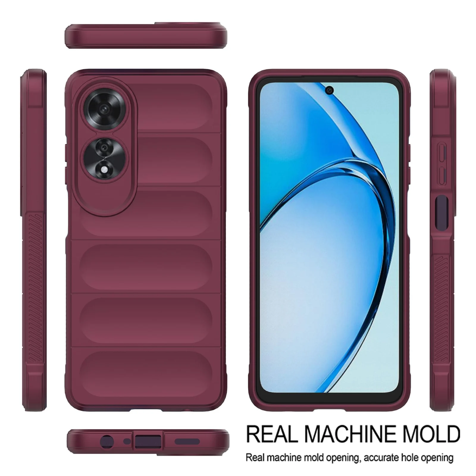 DL3 Mobilak Rugged Protective Case for OPPO A60 4G, Camera protection, Shock-absorbing protection, Non-slip grip - Wine Red