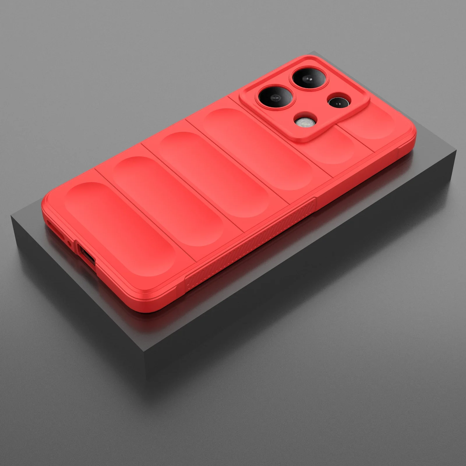 DL3 Mobilak Rugged Protective Case for Xiaomi Redmi Note 13 4G, Camera protection, Shock-absorbing protection, Non-slip grip - Red